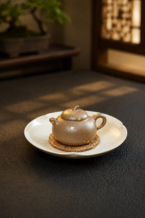 Product view 1 of 90ml Eggplant Form zisha teapot in Qing Jiangponi Clay, No. 423