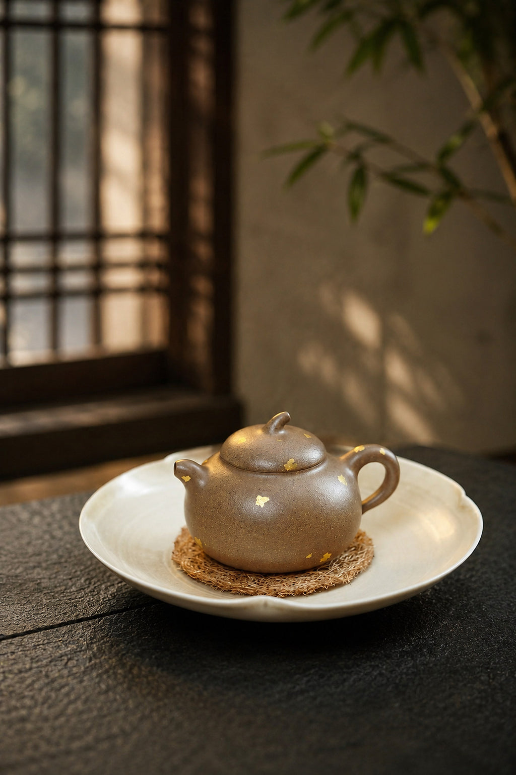 Product view 2 of 90ml Eggplant Form zisha teapot in Qing Jiangponi Clay, No. 423