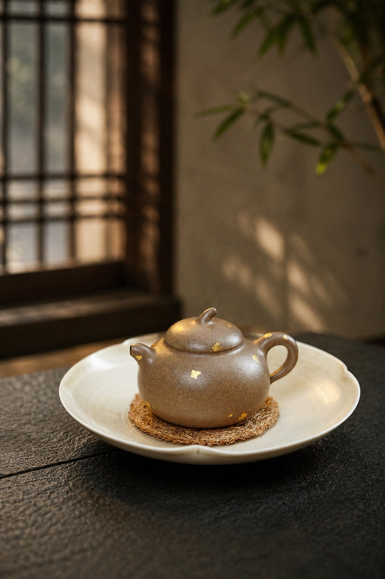 Product view 2 of 90ml Eggplant Form zisha teapot in Qing Jiangponi Clay, No. 423