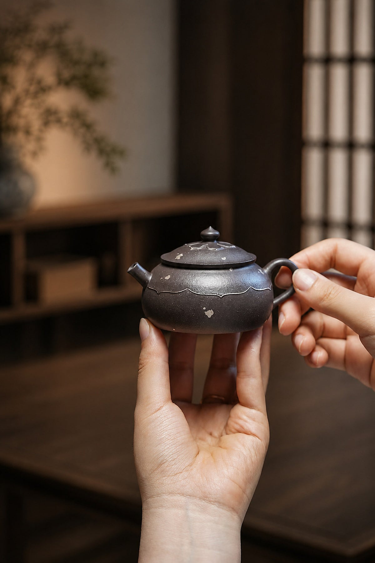 Product view 1 of 100ml Fan Lian Wu Xiang zisha teapot in Tianqingni Clay, No. 231
