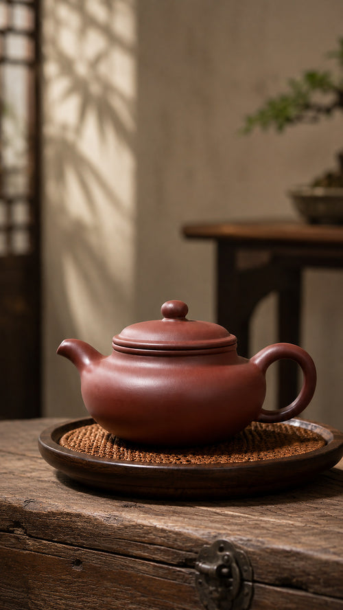 Product view 1 of 130ml Fanggu zisha teapot in Dicaoqing Zini Clay, No. 058