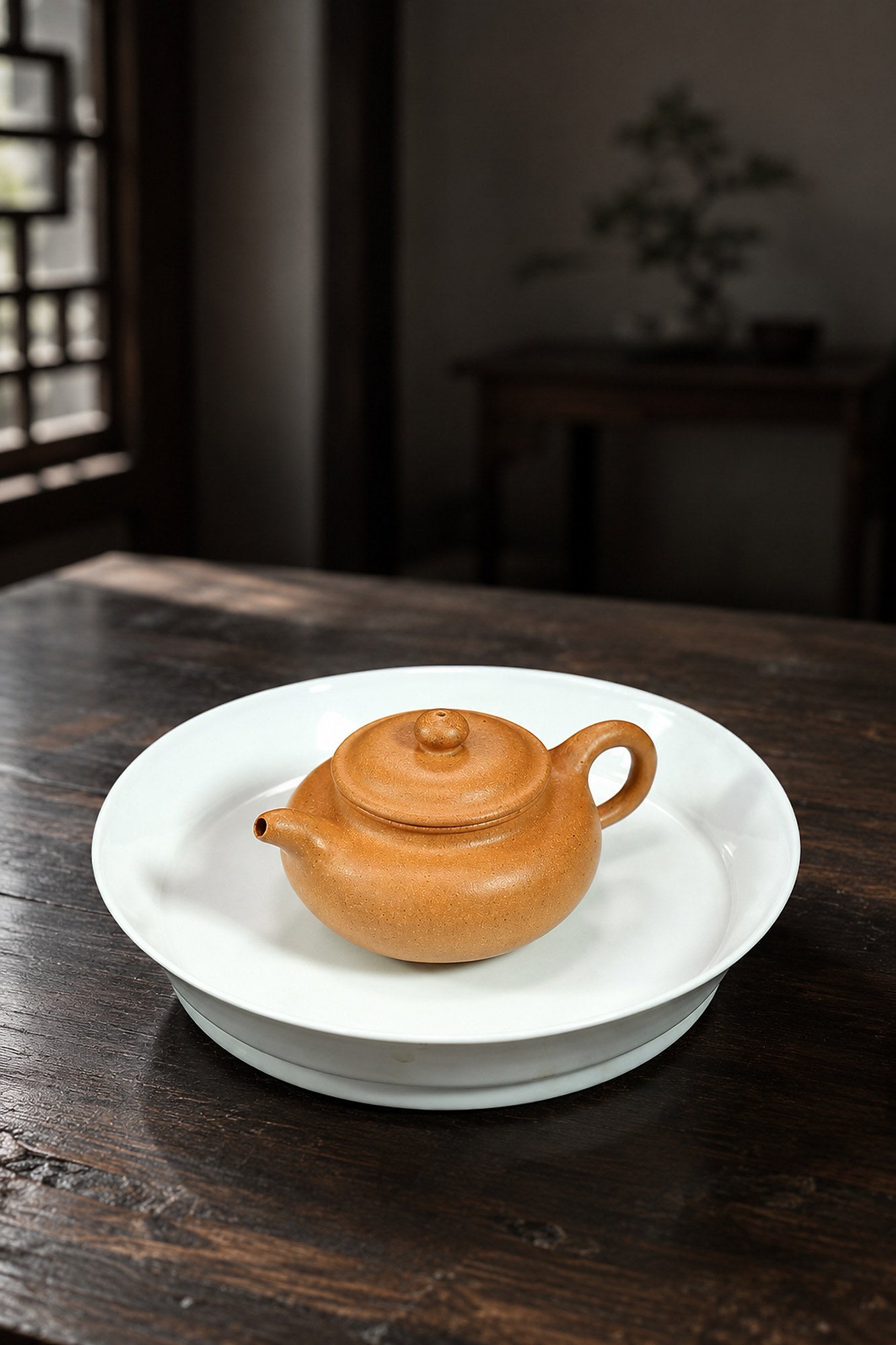 Product view 1 of 110ml Fanggu zisha teapot in Golden Duanni Clay, No. 353