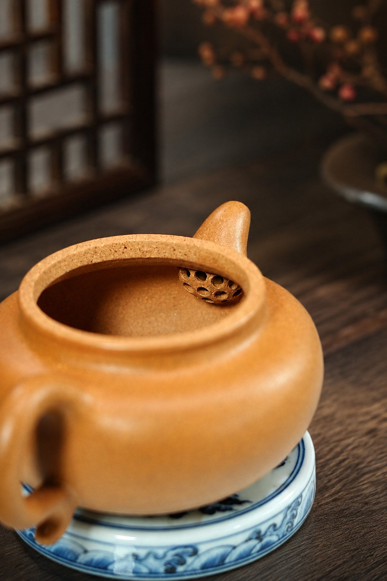 Product view 2 of 110ml Fanggu zisha teapot in Golden Duanni Clay, No. 353