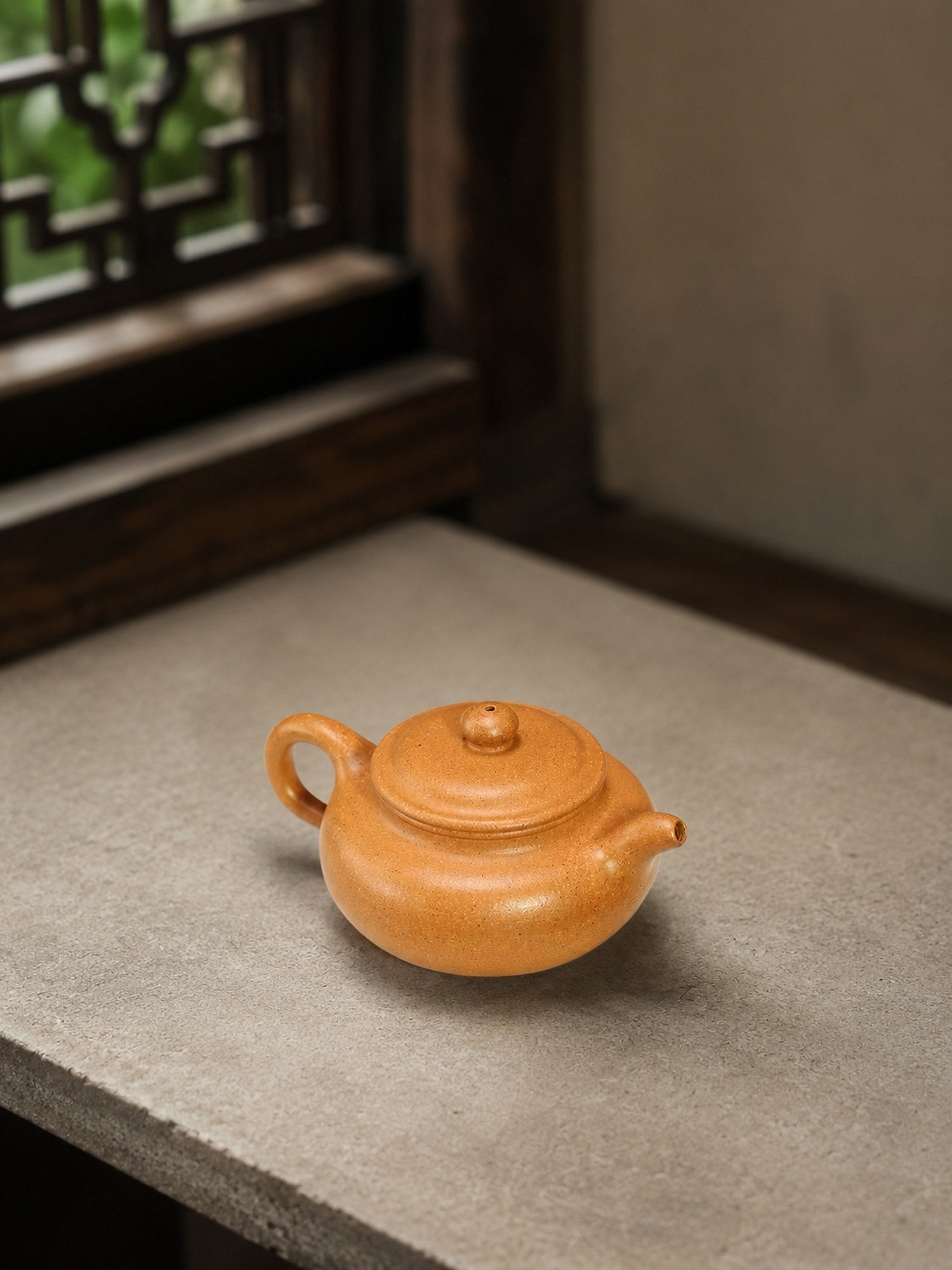Product view 3 of 110ml Fanggu zisha teapot in Golden Duanni Clay, No. 353