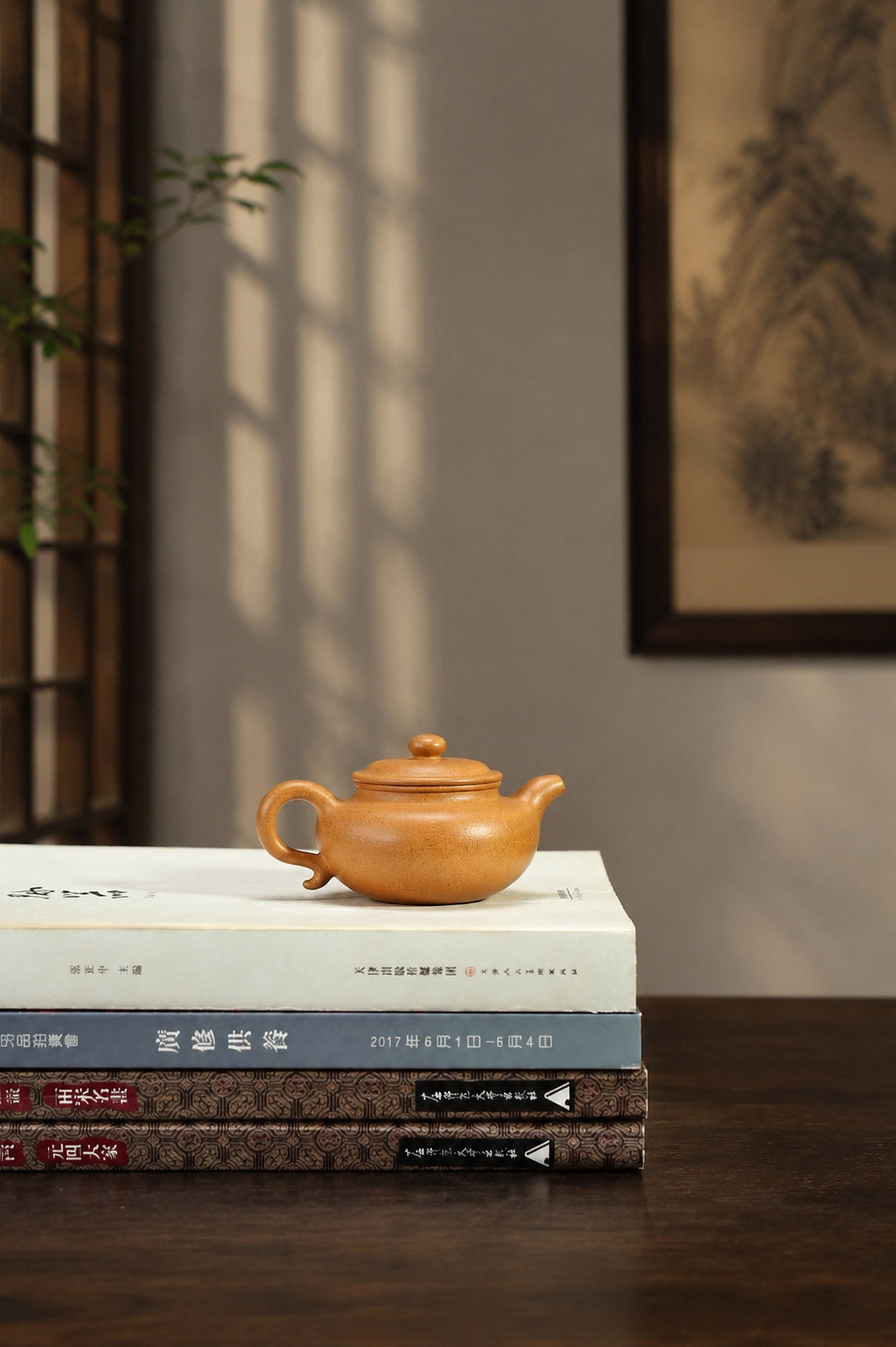 Product view 4 of 110ml Fanggu zisha teapot in Golden Duanni Clay, No. 353