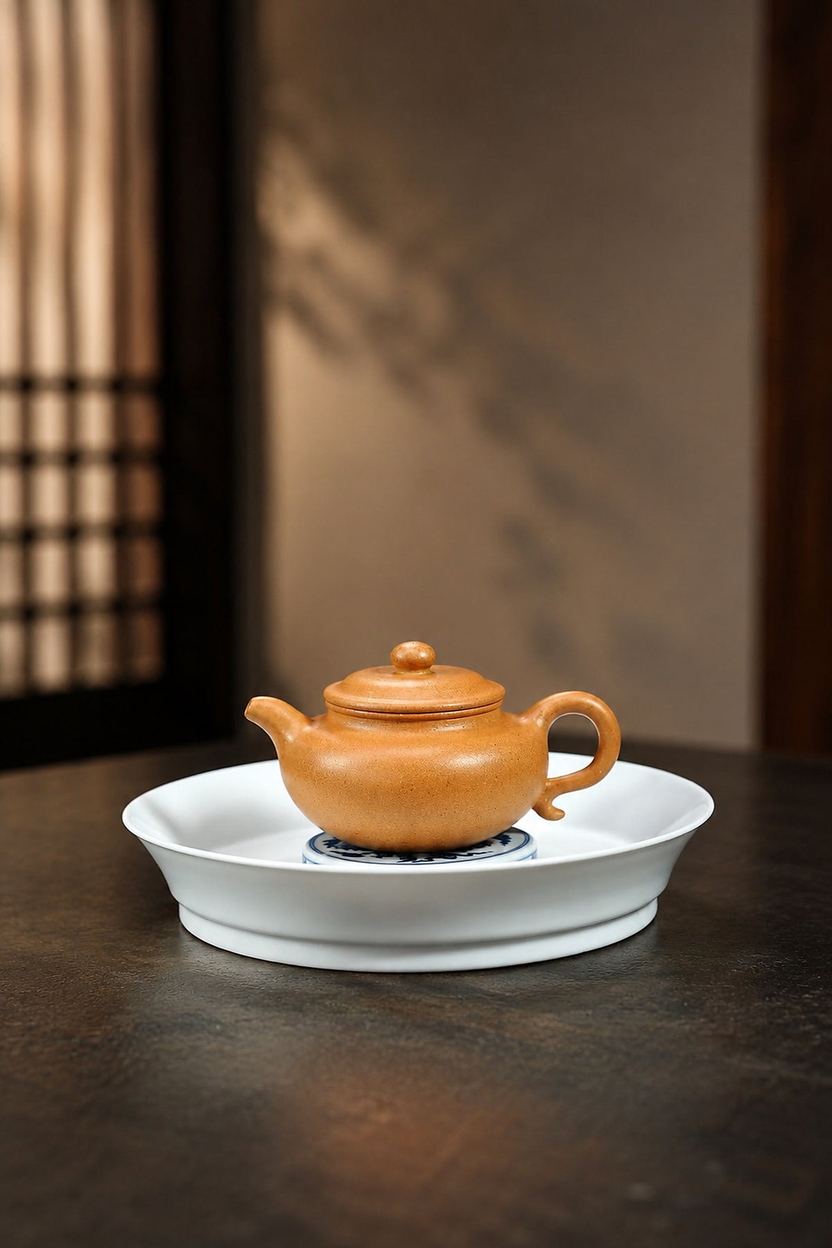 Product view 7 of 110ml Fanggu zisha teapot in Golden Duanni Clay, No. 353