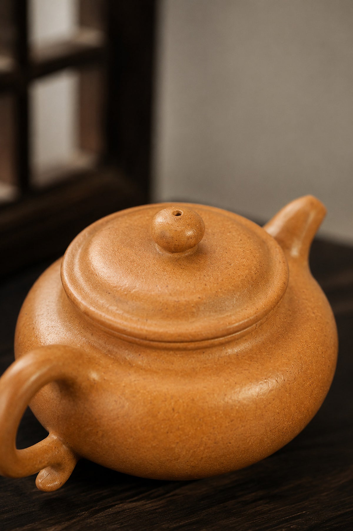 Product view 8 of 110ml Fanggu zisha teapot in Golden Duanni Clay, No. 353