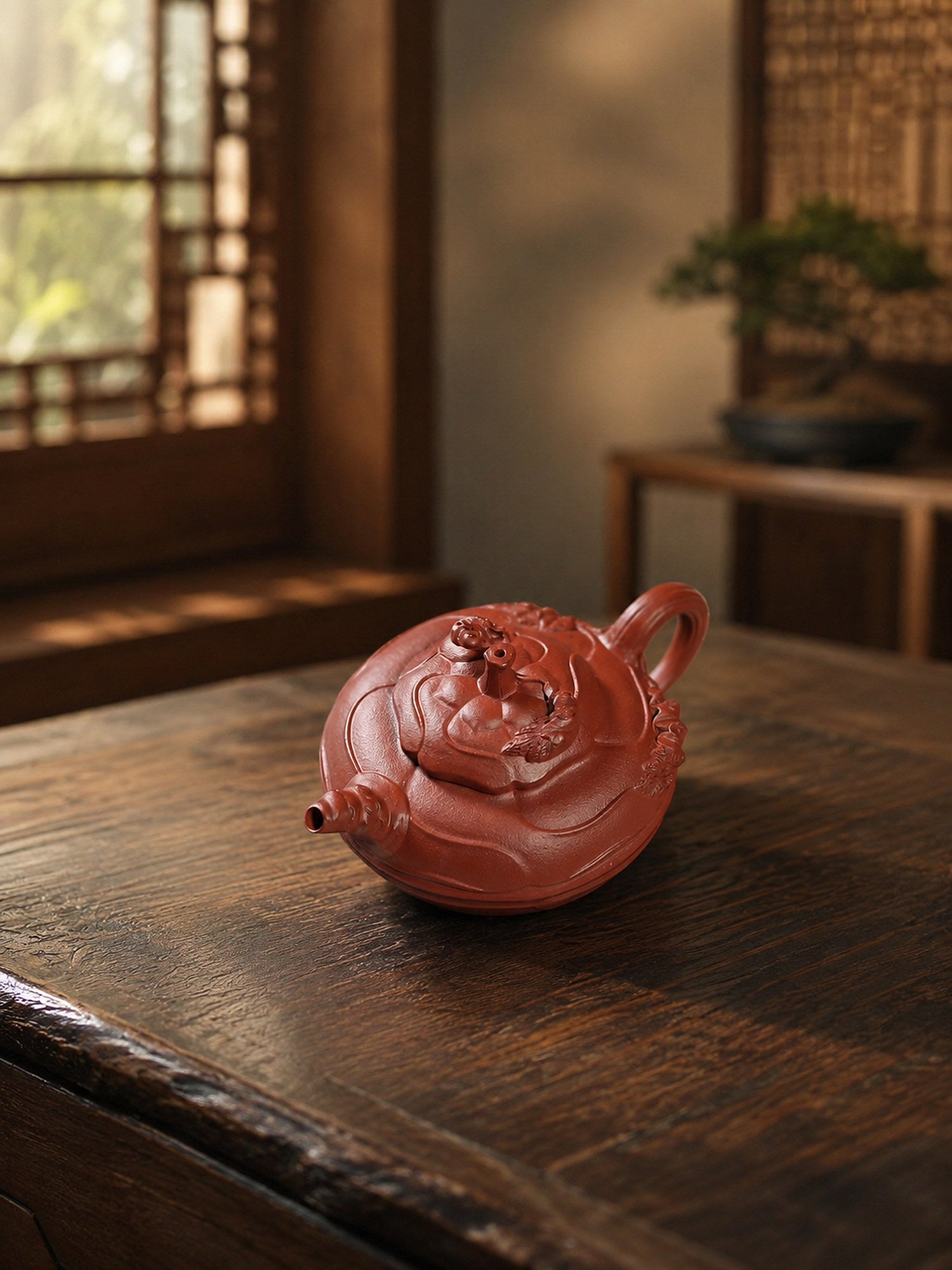Product view 1 of 150ml Feng Juan Kui zisha teapot in Zhuni Clay, No. 223