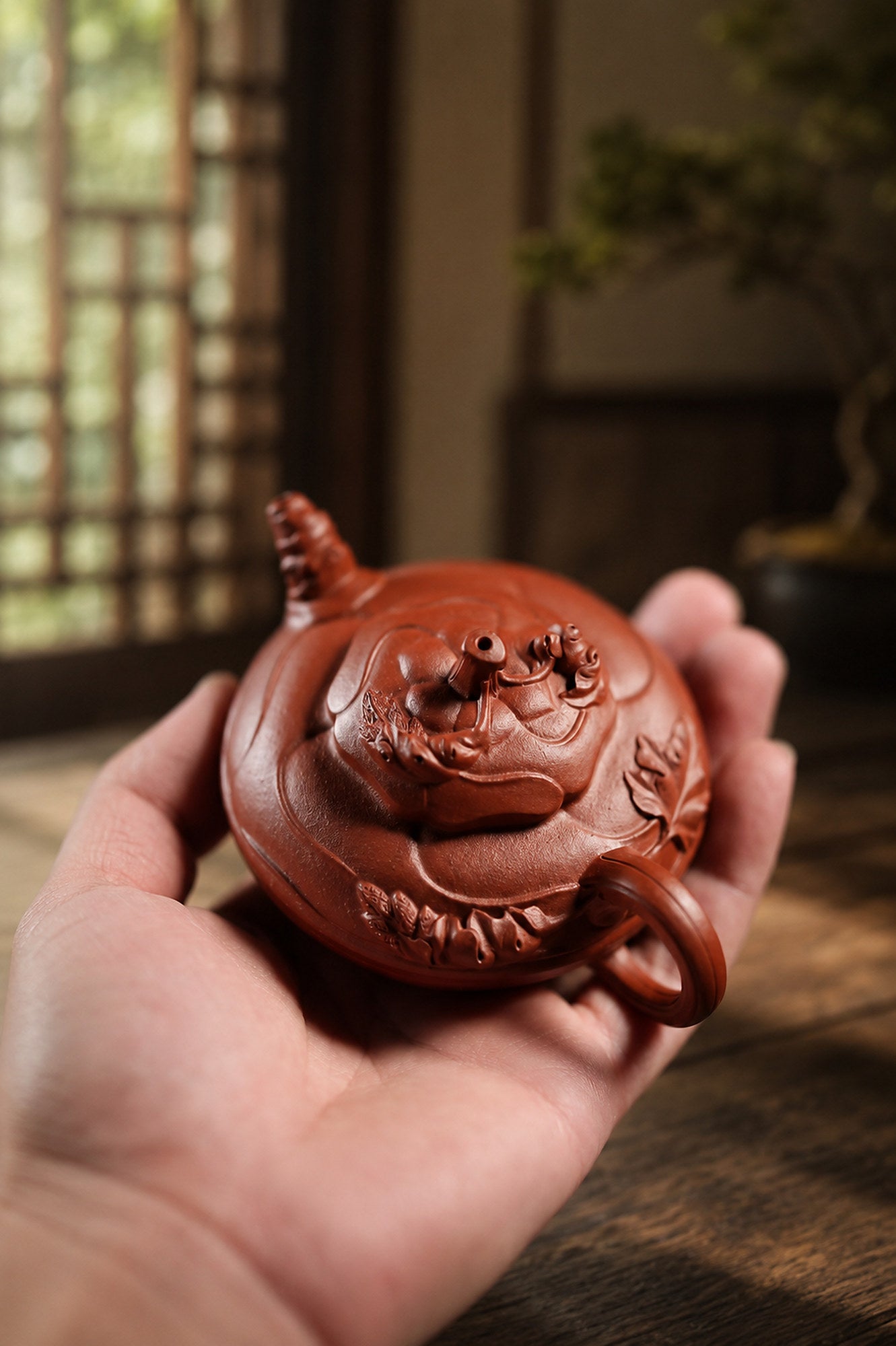 Product view 3 of 150ml Feng Juan Kui zisha teapot in Zhuni Clay, No. 223