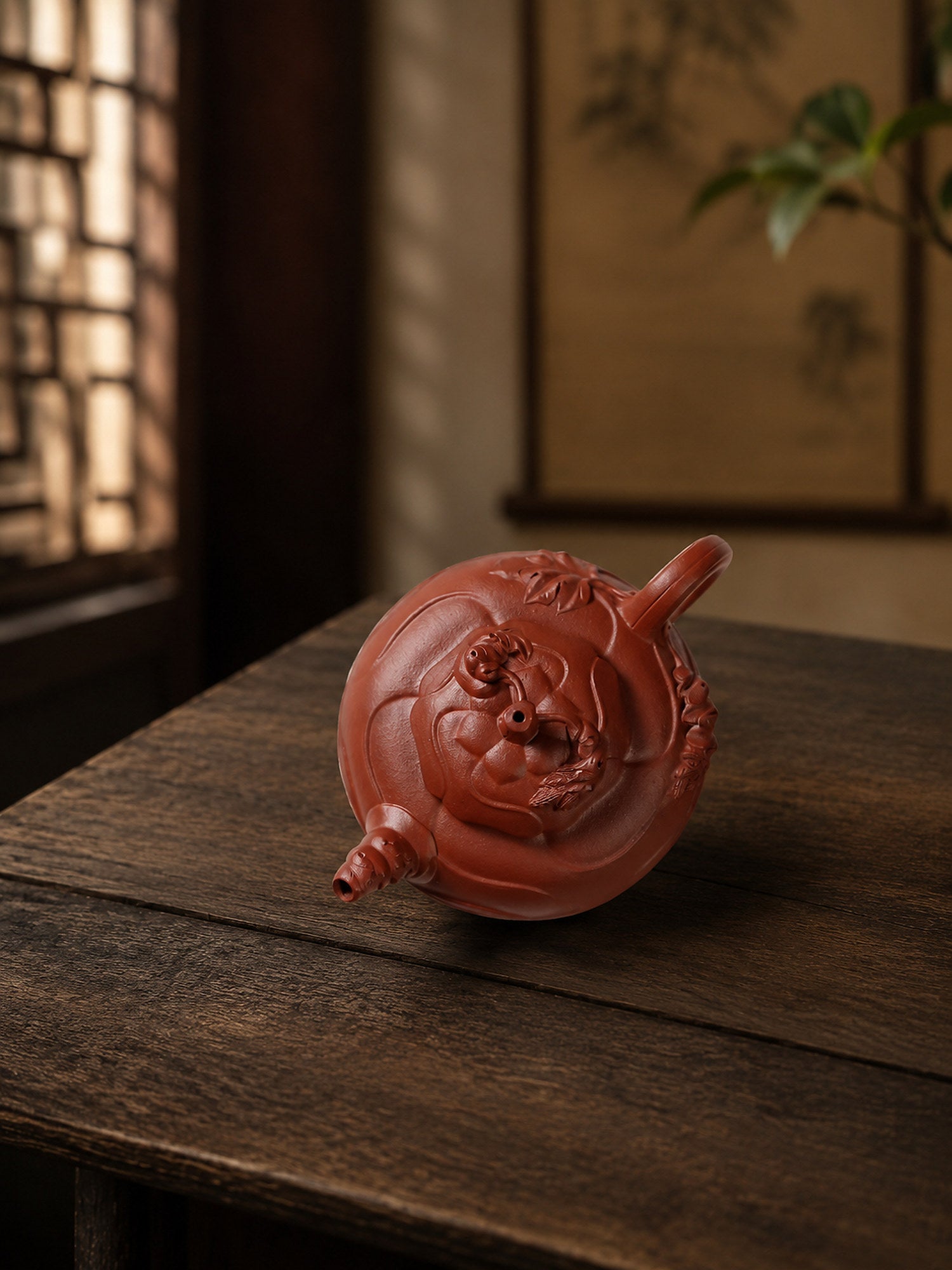 Product view 4 of 150ml Feng Juan Kui zisha teapot in Zhuni Clay, No. 223