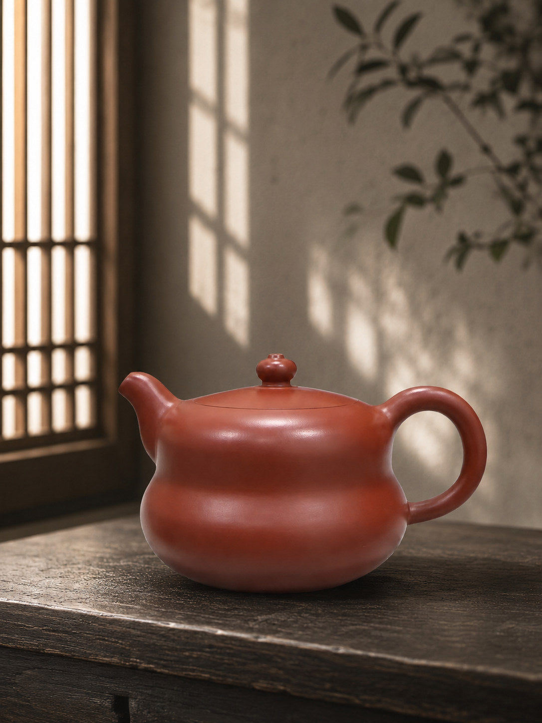 Product view 1 of 170ml Gourd Form zisha teapot in Dahongpao Clay, No. 093