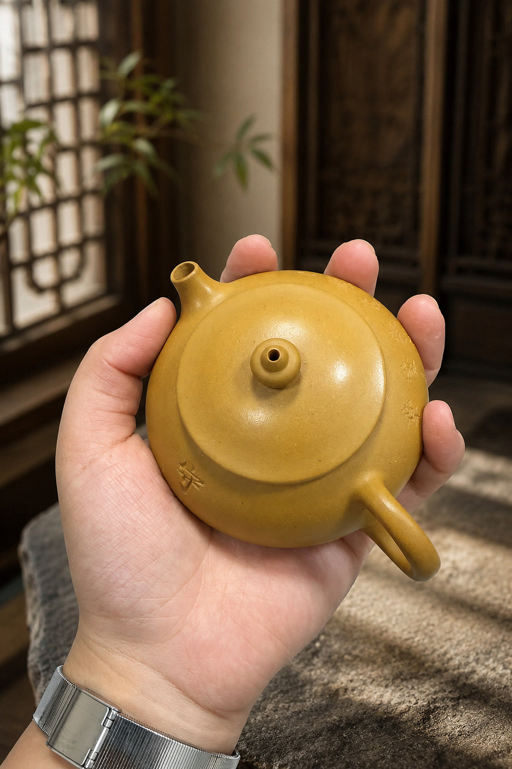 Product view 2 of 110ml Han Jiang zisha teapot in Golden Duanni Clay, No. 052
