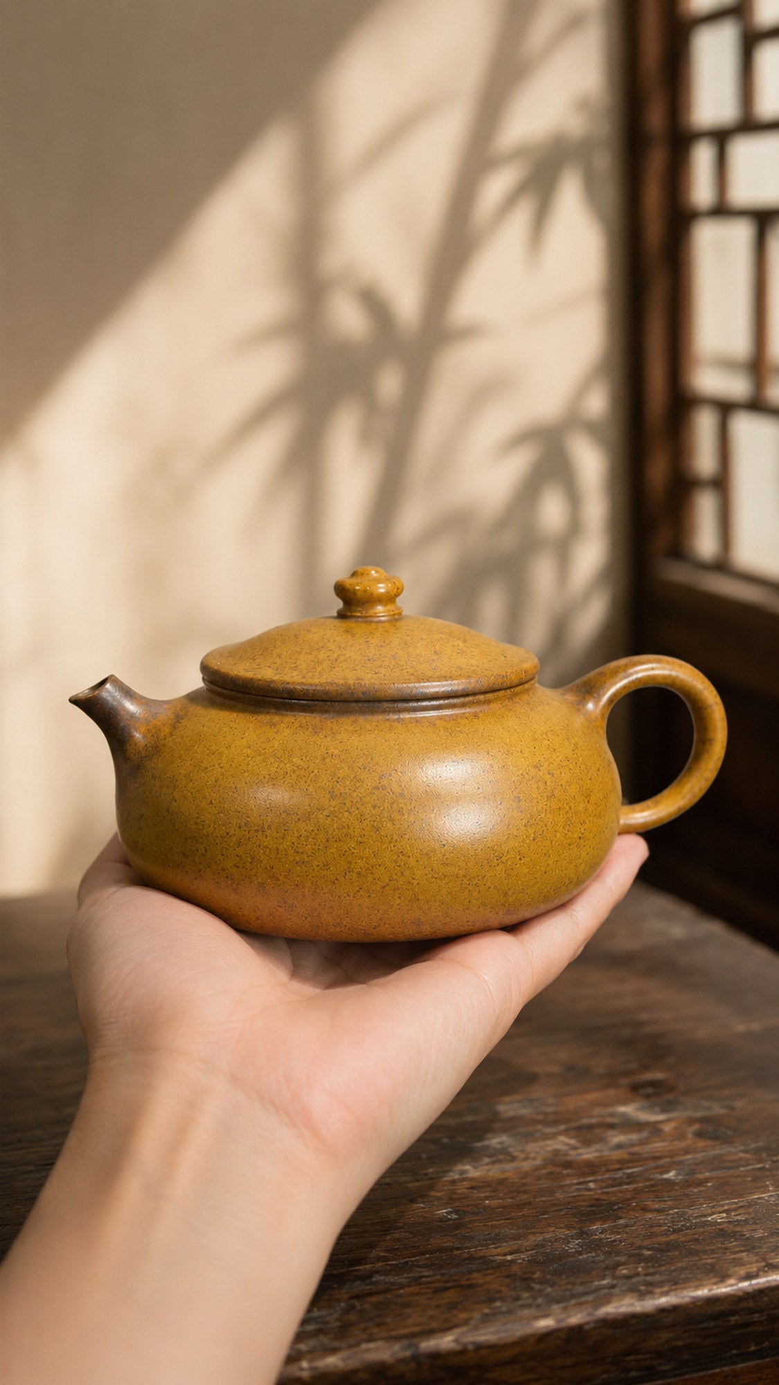 Product view 2 of 200ml Han Jiang zisha teapot in Golden Duanni Clay, No. 184