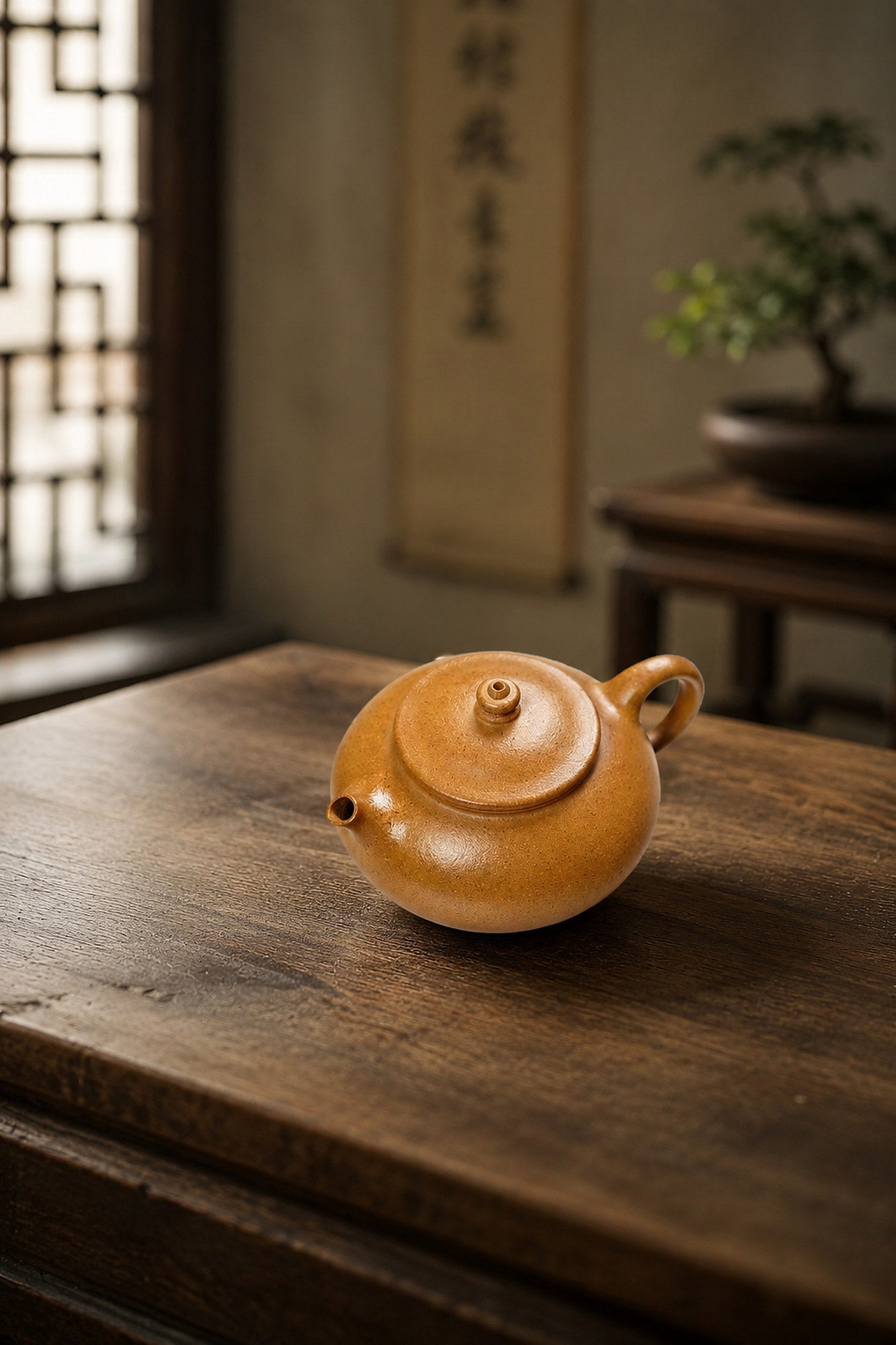 Product view 1 of 60ml Han Jiang zisha teapot in Golden Duanni Clay, No. 263