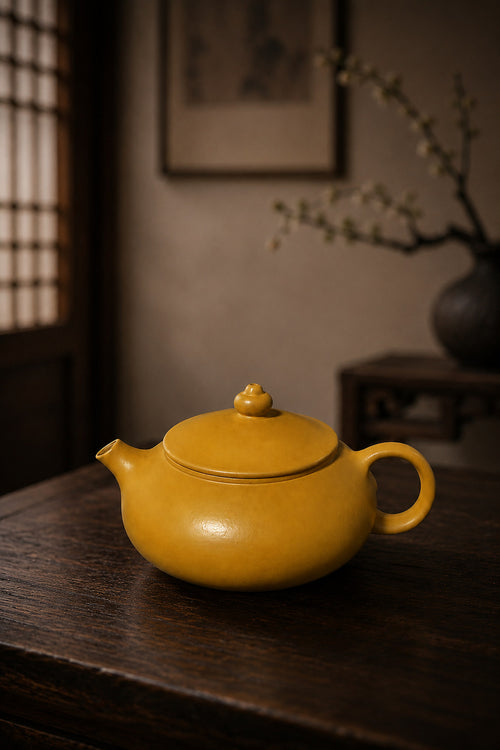 Product view 1 of 100ml Han Jiang zisha teapot in Golden Zhuni Clay, No. 020
