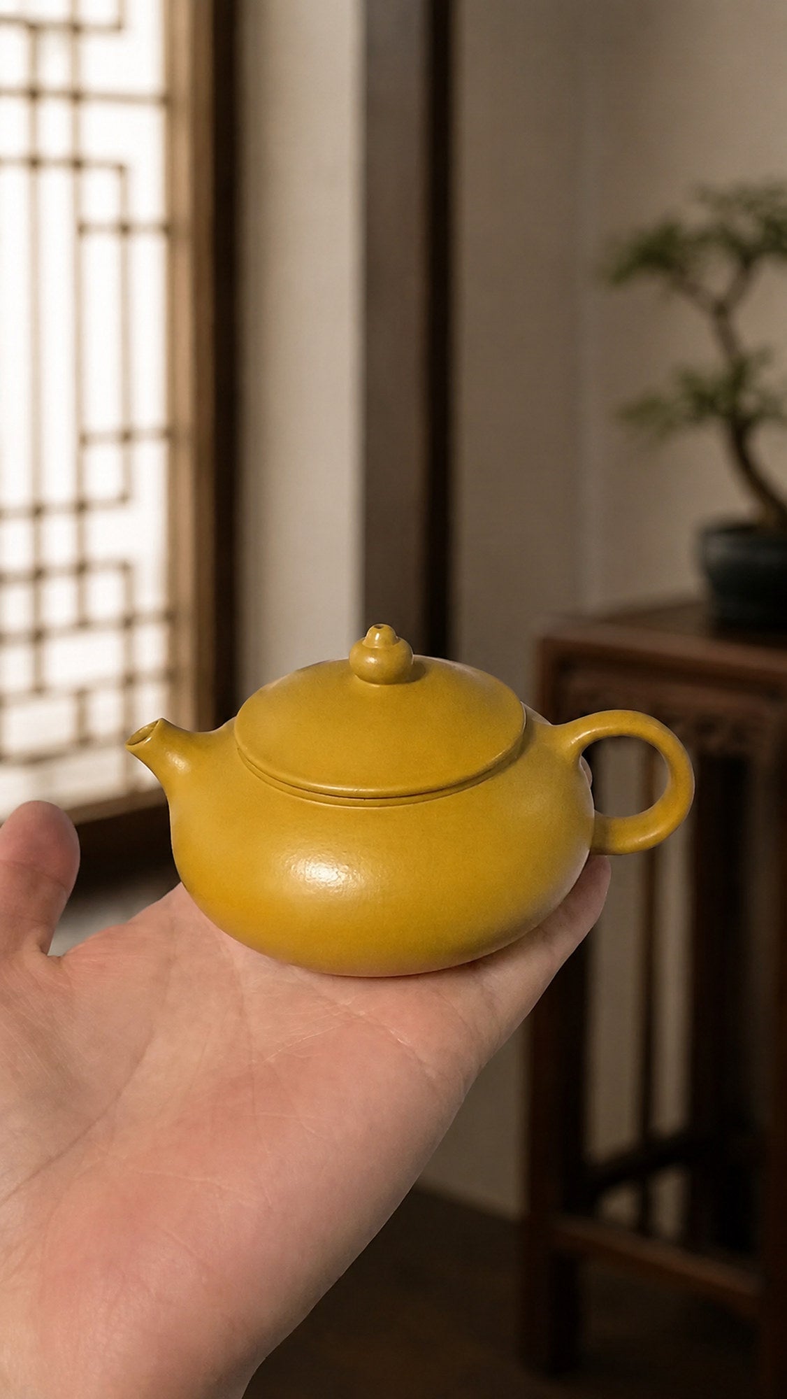 Product view 2 of 100ml Han Jiang zisha teapot in Golden Zhuni Clay, No. 020