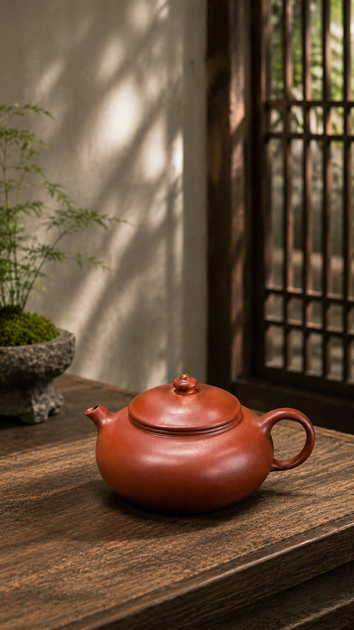 Product view 1 of 90ml Han Jiang zisha teapot in Zhuni Clay, No. 035