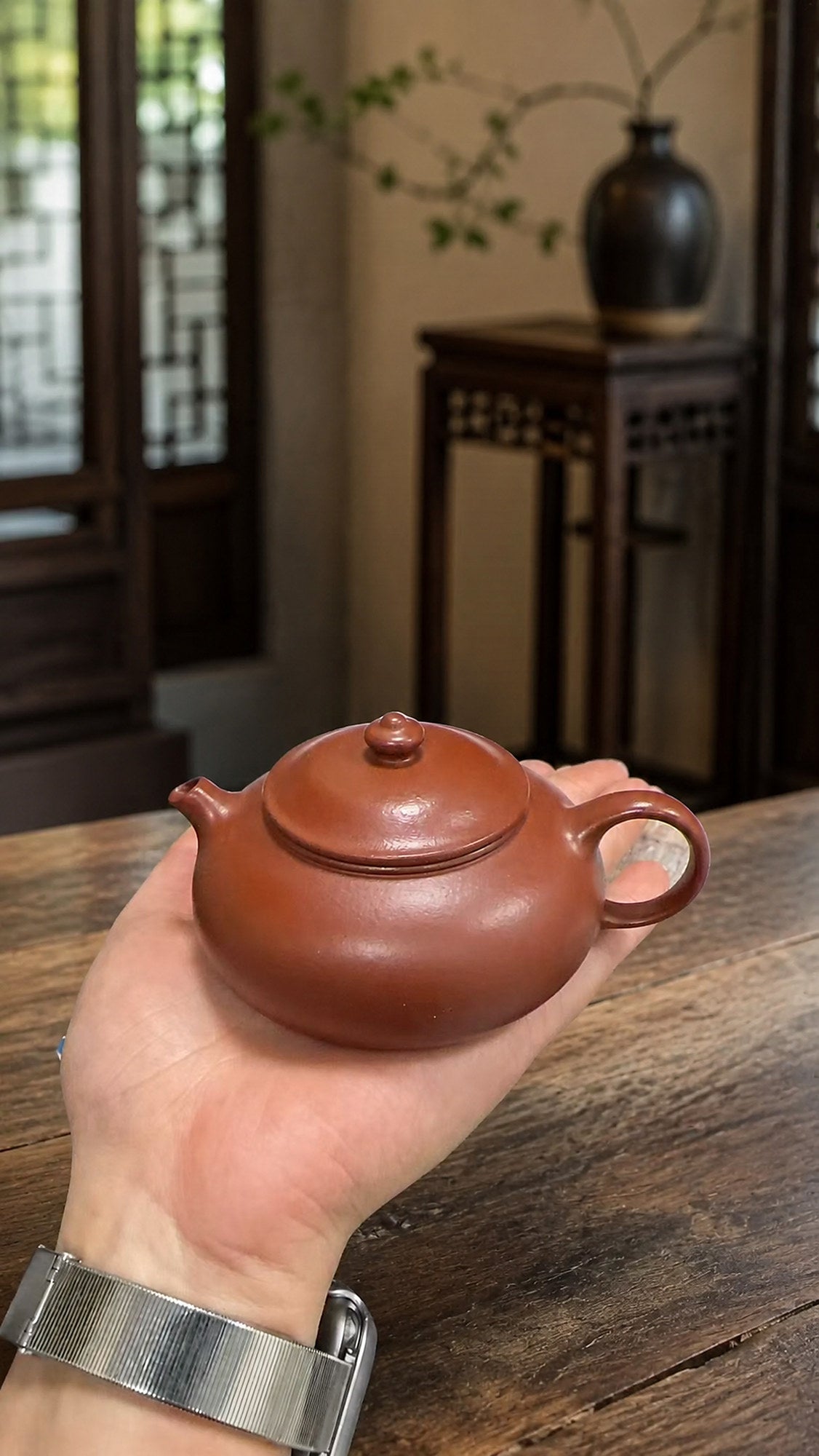 Product view 2 of 90ml Han Jiang zisha teapot in Zhuni Clay, No. 035