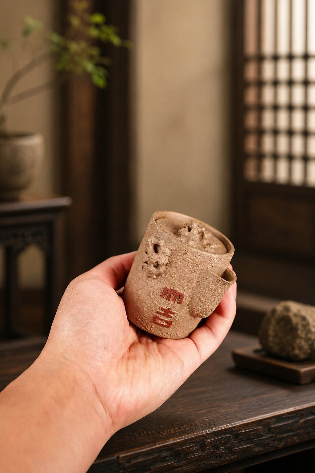 Product view 9 of 100ml Hand-Grip Form zisha teapot in Duanni Clay, No. 269
