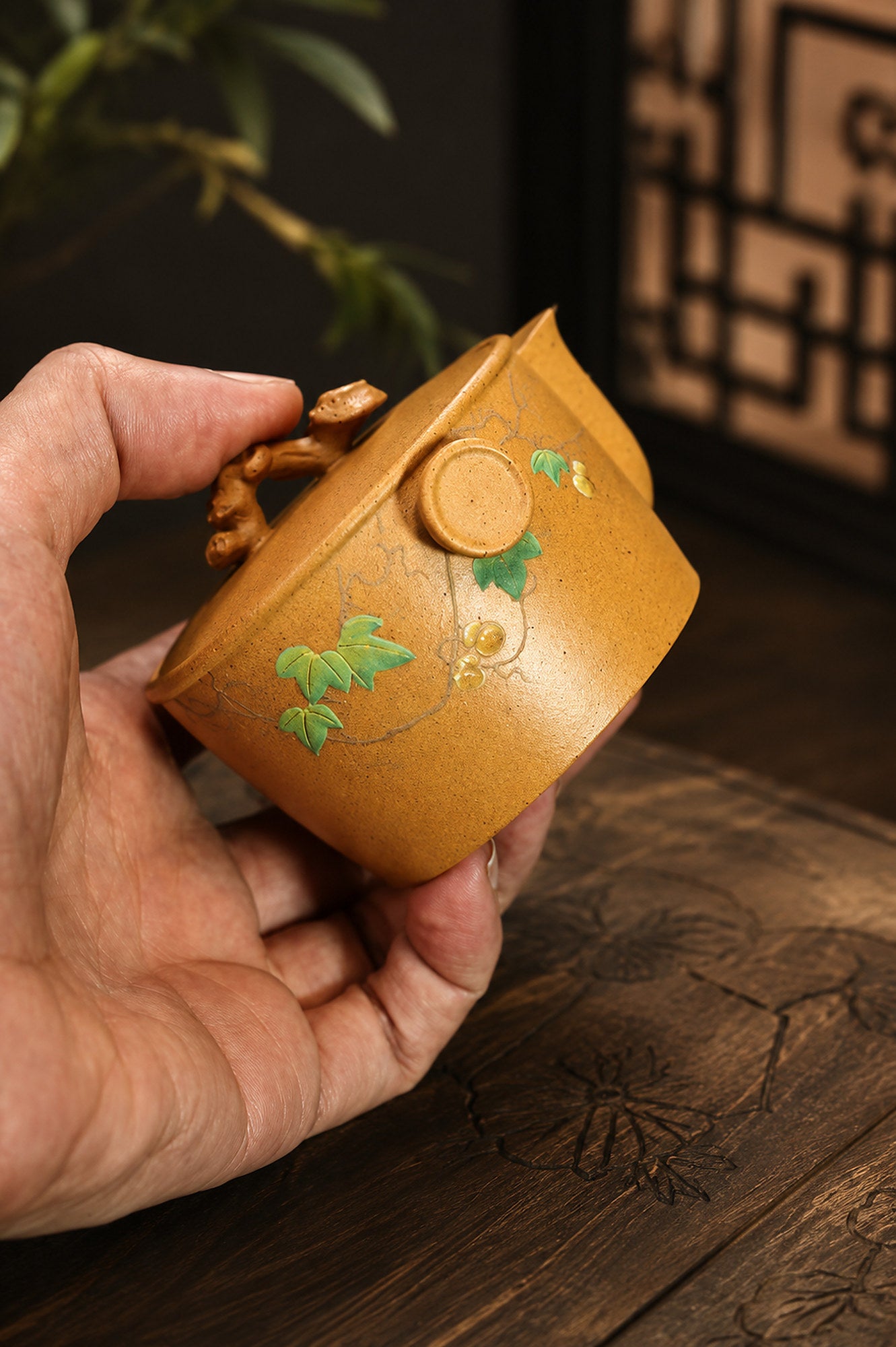 Product view 5 of 140ml Hand-Grip Form zisha teapot in Duanni Clay, No. 384