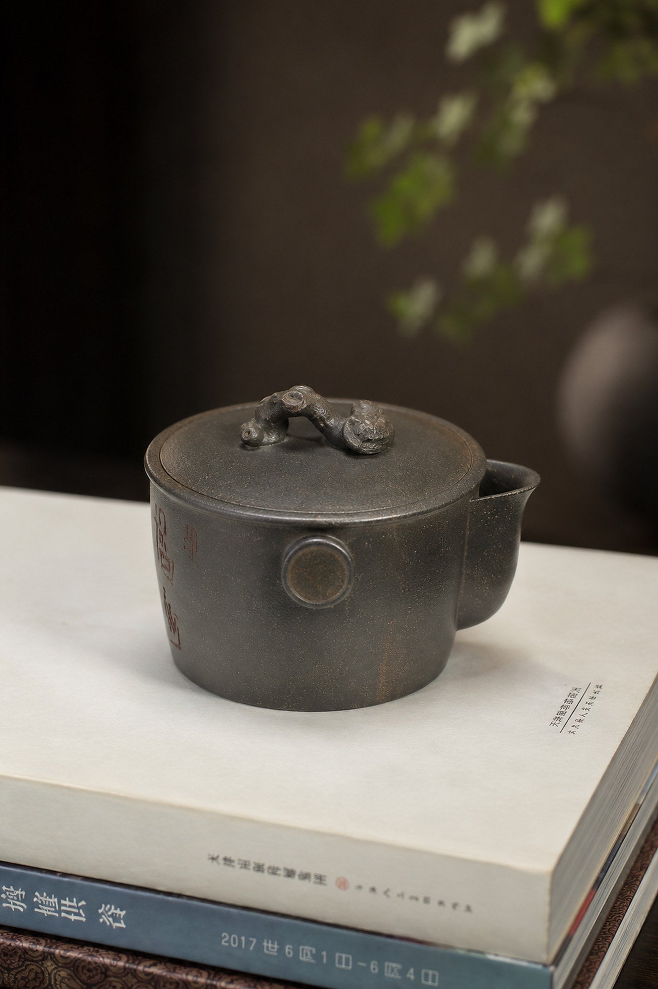 Product view 8 of 130ml Hand-Grip Form zisha teapot in Golden Duanni Clay, No. 385