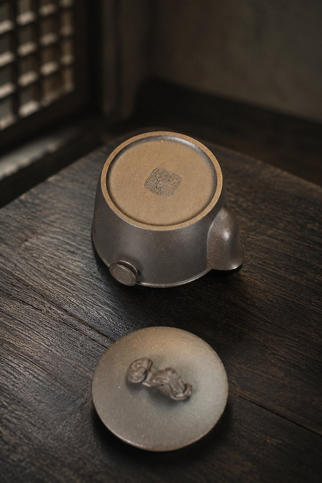 Product view 9 of 130ml Hand-Grip Form zisha teapot in Golden Duanni Clay, No. 385