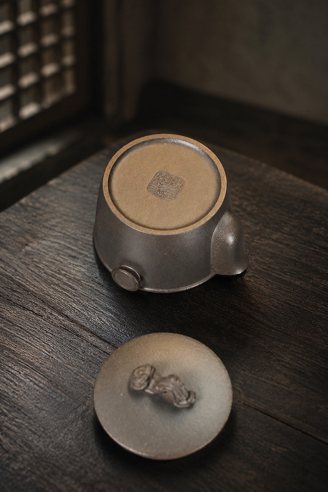 Product view 9 of 130ml Hand-Grip Form zisha teapot in Golden Duanni Clay, No. 385
