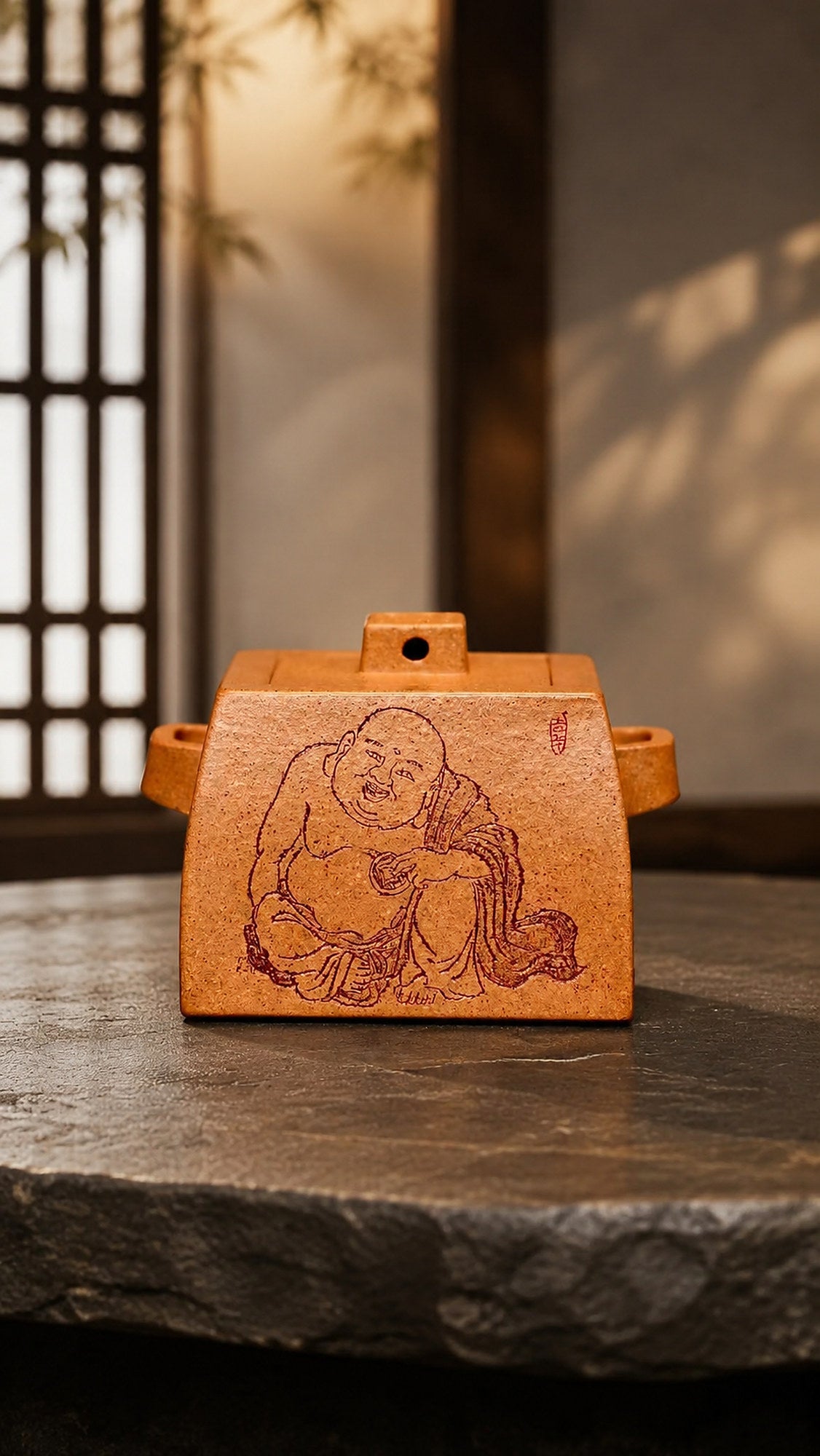 Product view 1 of 110ml Hand-Grip Form zisha teapot in Golden Duanni Clay, No. 400