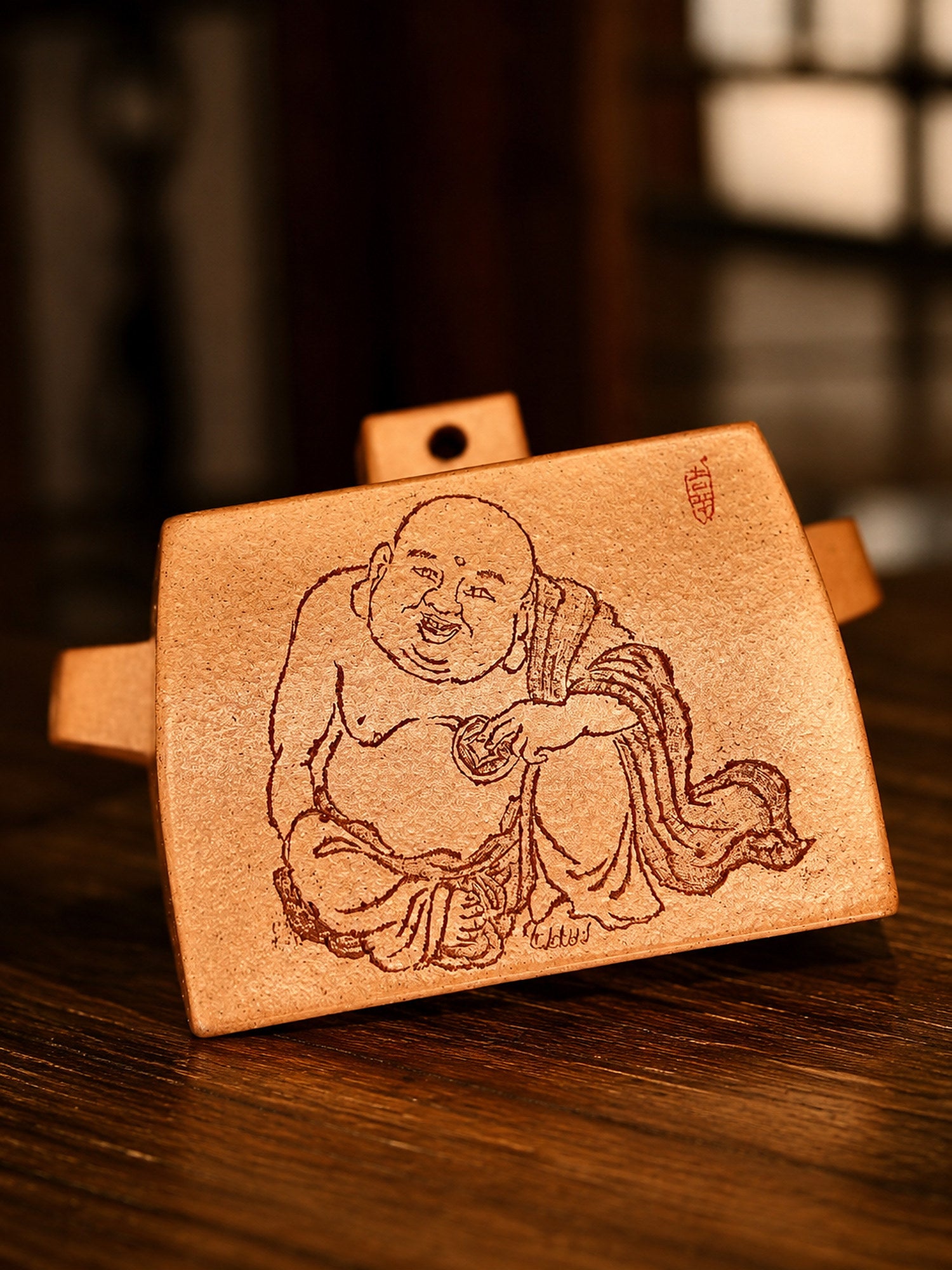 Product view 3 of 110ml Hand-Grip Form zisha teapot in Golden Duanni Clay, No. 400