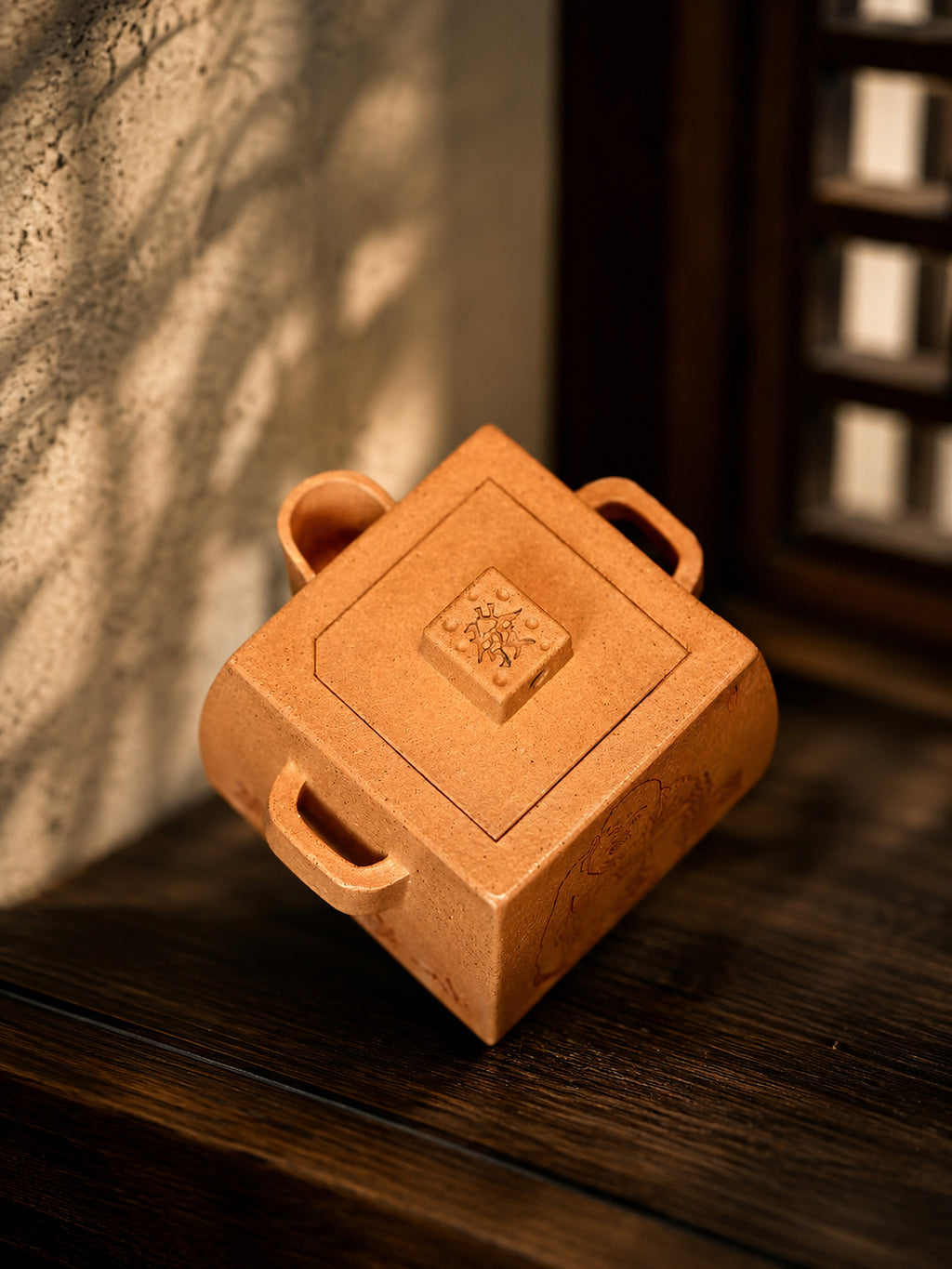 Product view 4 of 110ml Hand-Grip Form zisha teapot in Golden Duanni Clay, No. 400