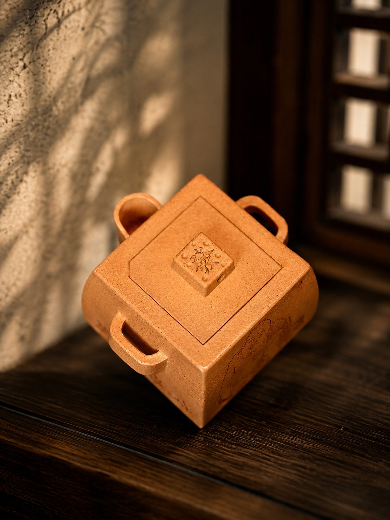 Product view 4 of 110ml Hand-Grip Form zisha teapot in Golden Duanni Clay, No. 400