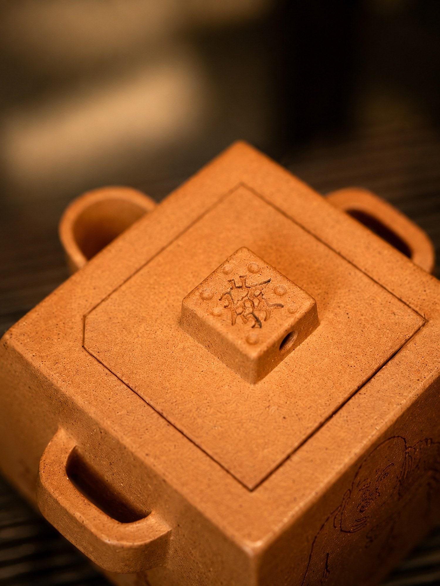 Product view 5 of 110ml Hand-Grip Form zisha teapot in Golden Duanni Clay, No. 400