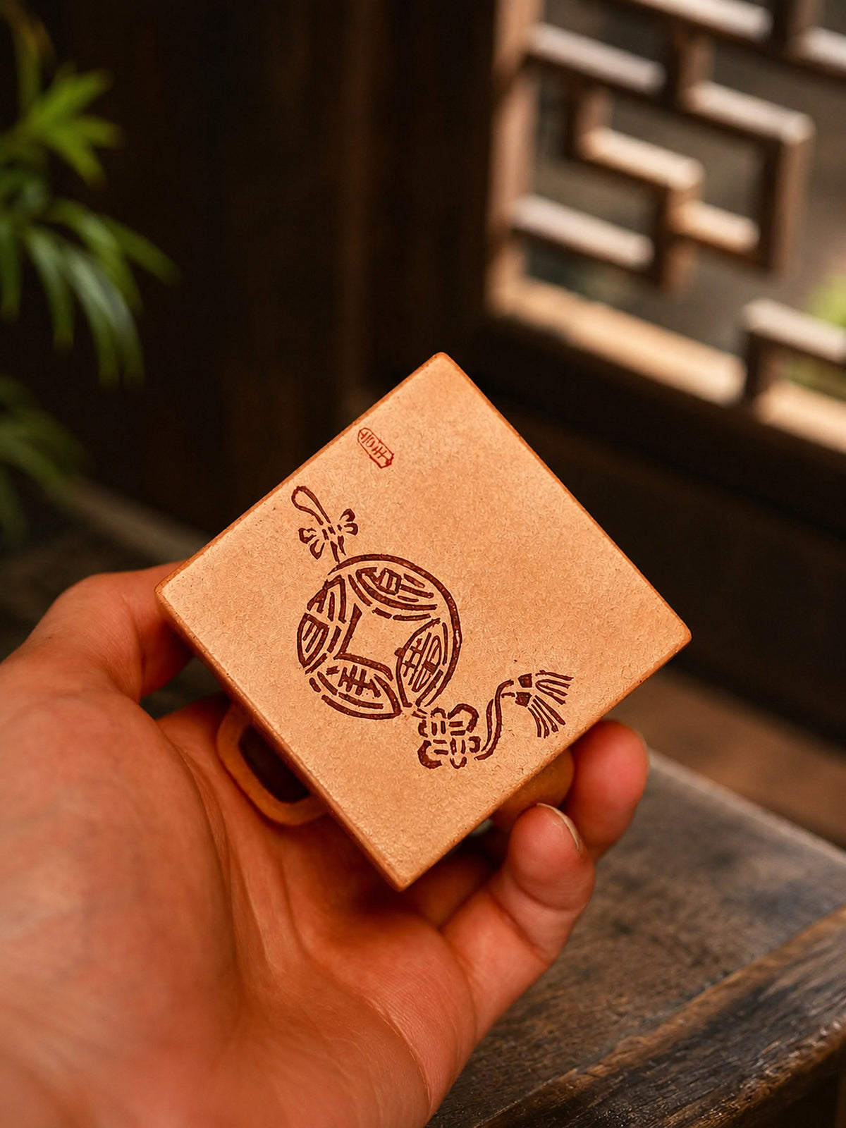 Product view 6 of 110ml Hand-Grip Form zisha teapot in Golden Duanni Clay, No. 400