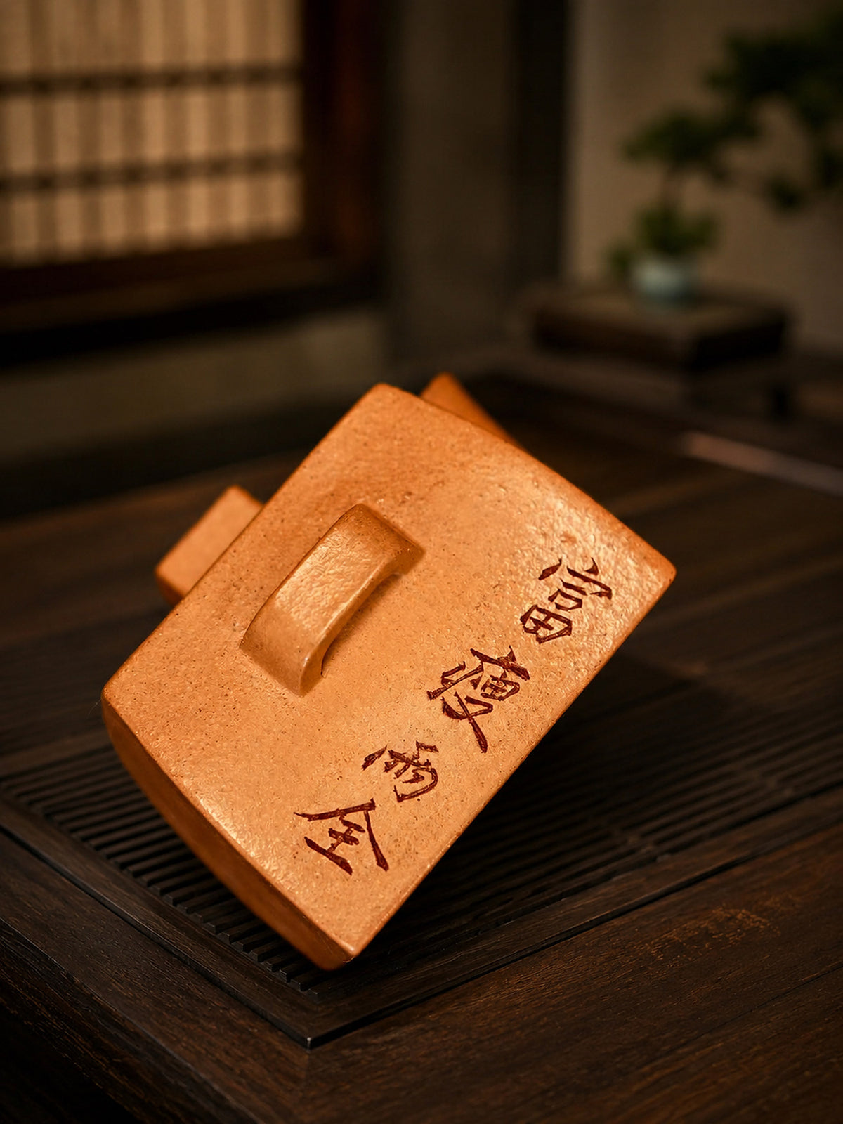Product view 7 of 110ml Hand-Grip Form zisha teapot in Golden Duanni Clay, No. 400