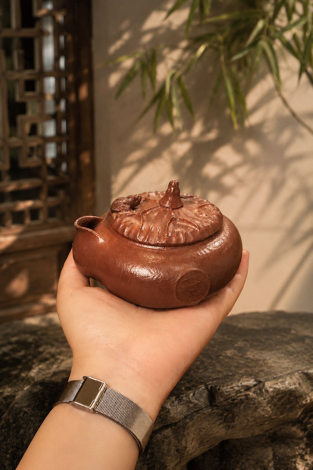 Product view 2 of 140ml Hand-Grip Form zisha teapot in Jiangponi Clay, No. 005