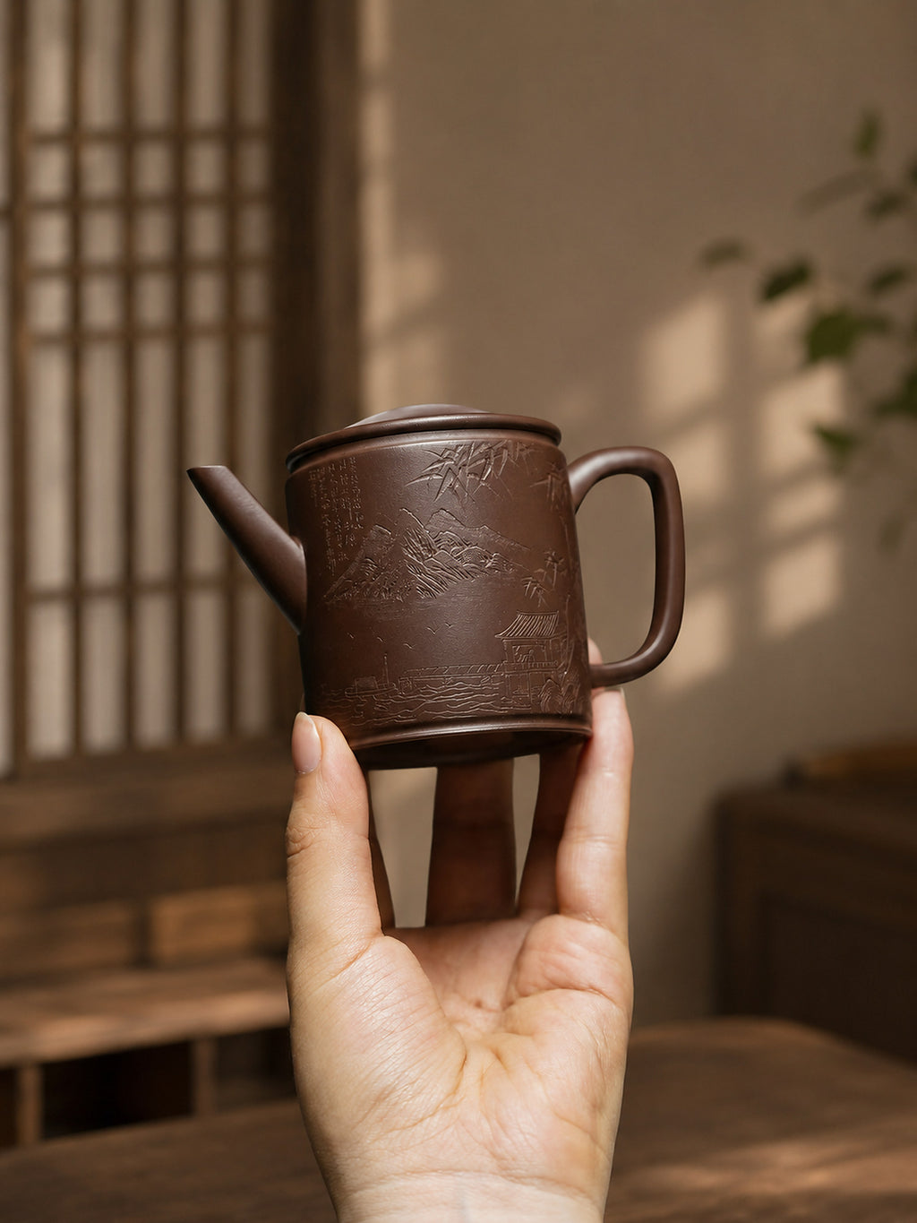 Product view 2 of 150ml Hanwa zisha teapot in Aged Zini Clay, No. 243