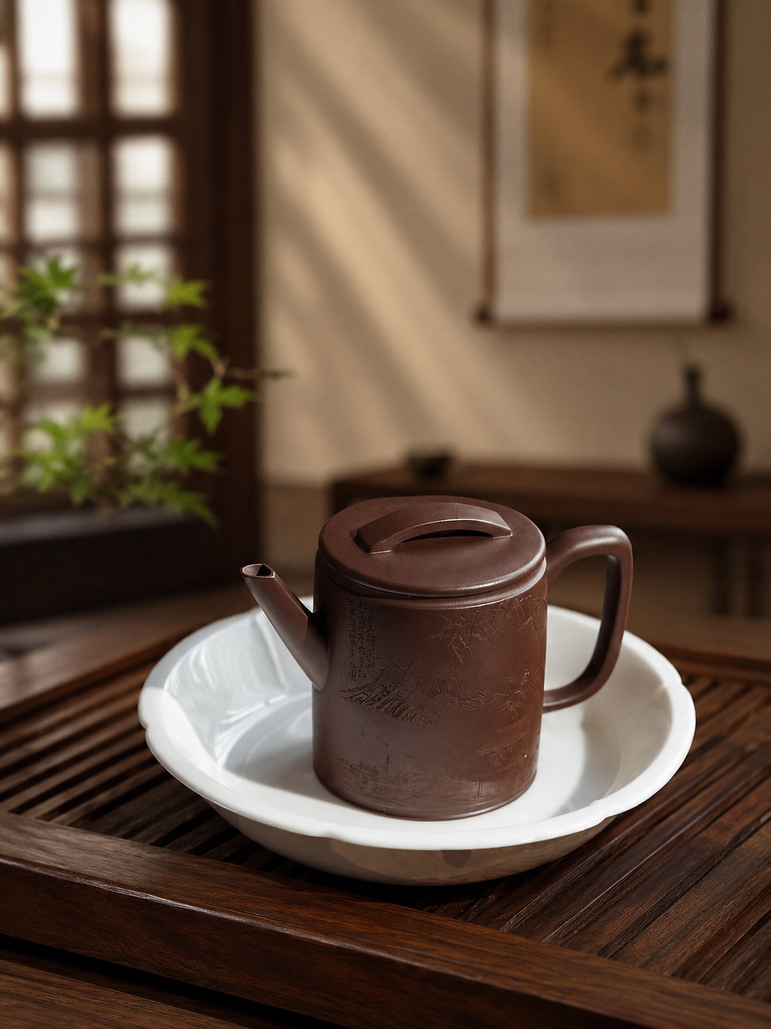 Product view 4 of 150ml Hanwa zisha teapot in Aged Zini Clay, No. 243