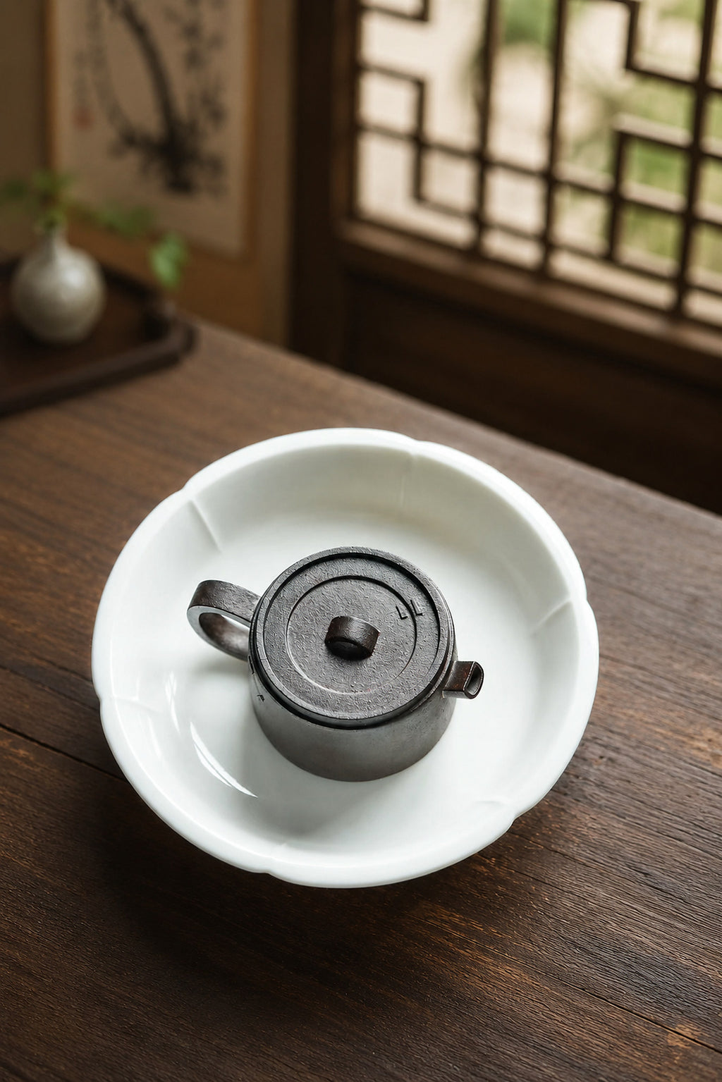 Product view 5 of 80ml Hanwa zisha teapot in Aged Zini Clay, No. 244