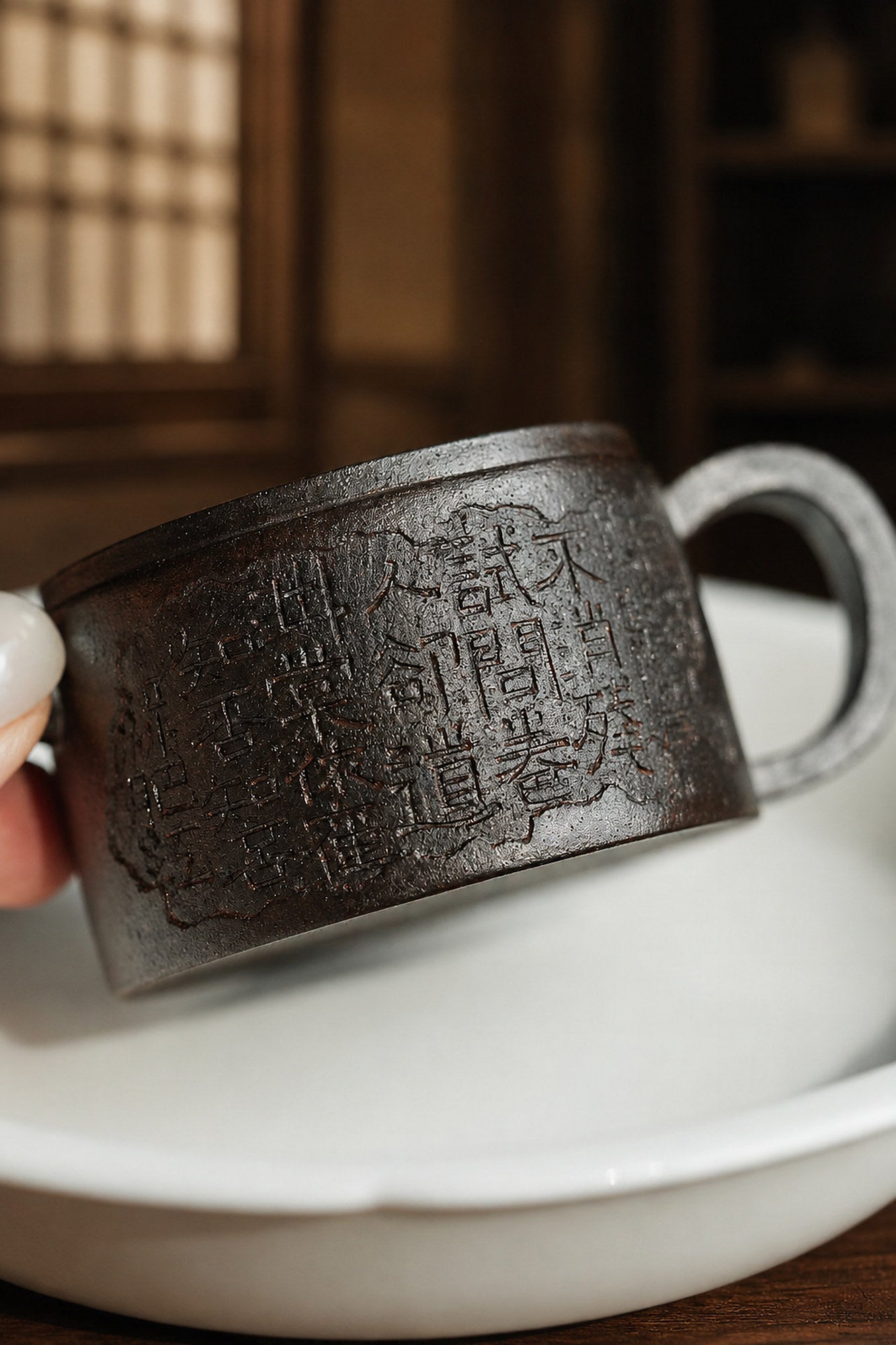 Product view 9 of 80ml Hanwa zisha teapot in Aged Zini Clay, No. 244