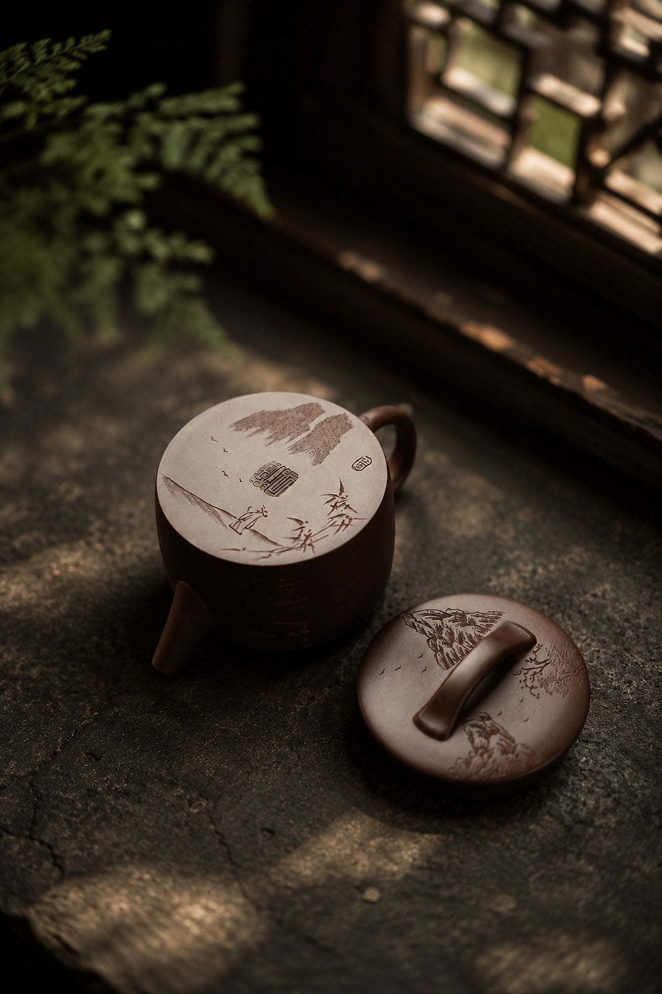 Product view 4 of 130ml Hanwa zisha teapot in Aged Zini Clay, No. 426