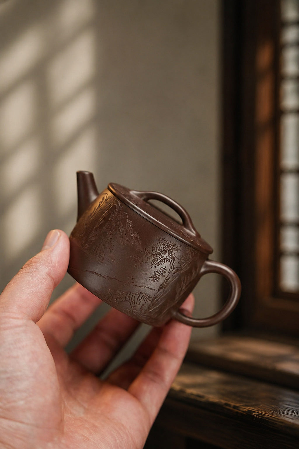 Product view 6 of 130ml Hanwa zisha teapot in Aged Zini Clay, No. 426