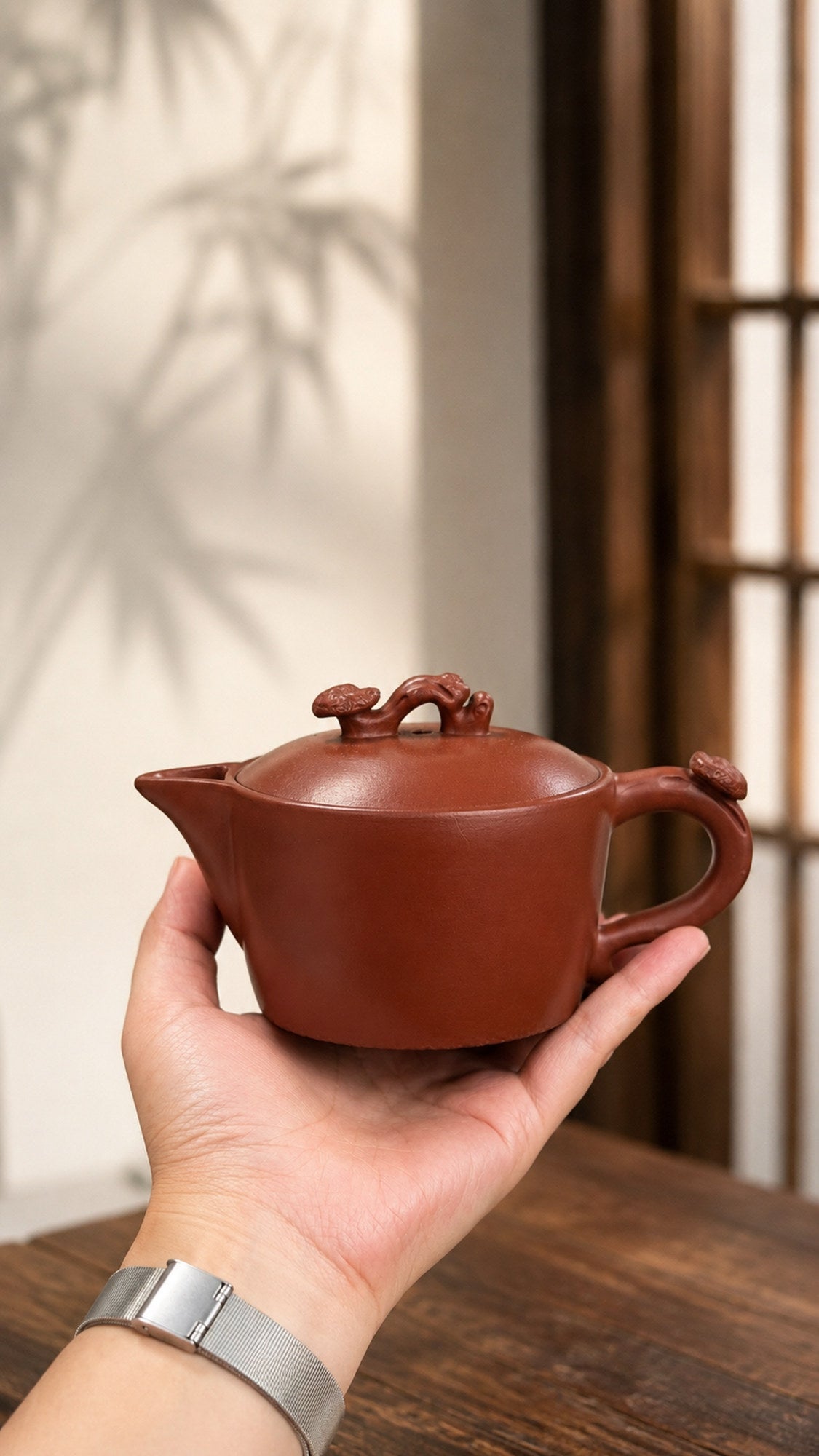 Product view 2 of 120ml Hanwa zisha teapot in Dahongpao Clay, No. 210