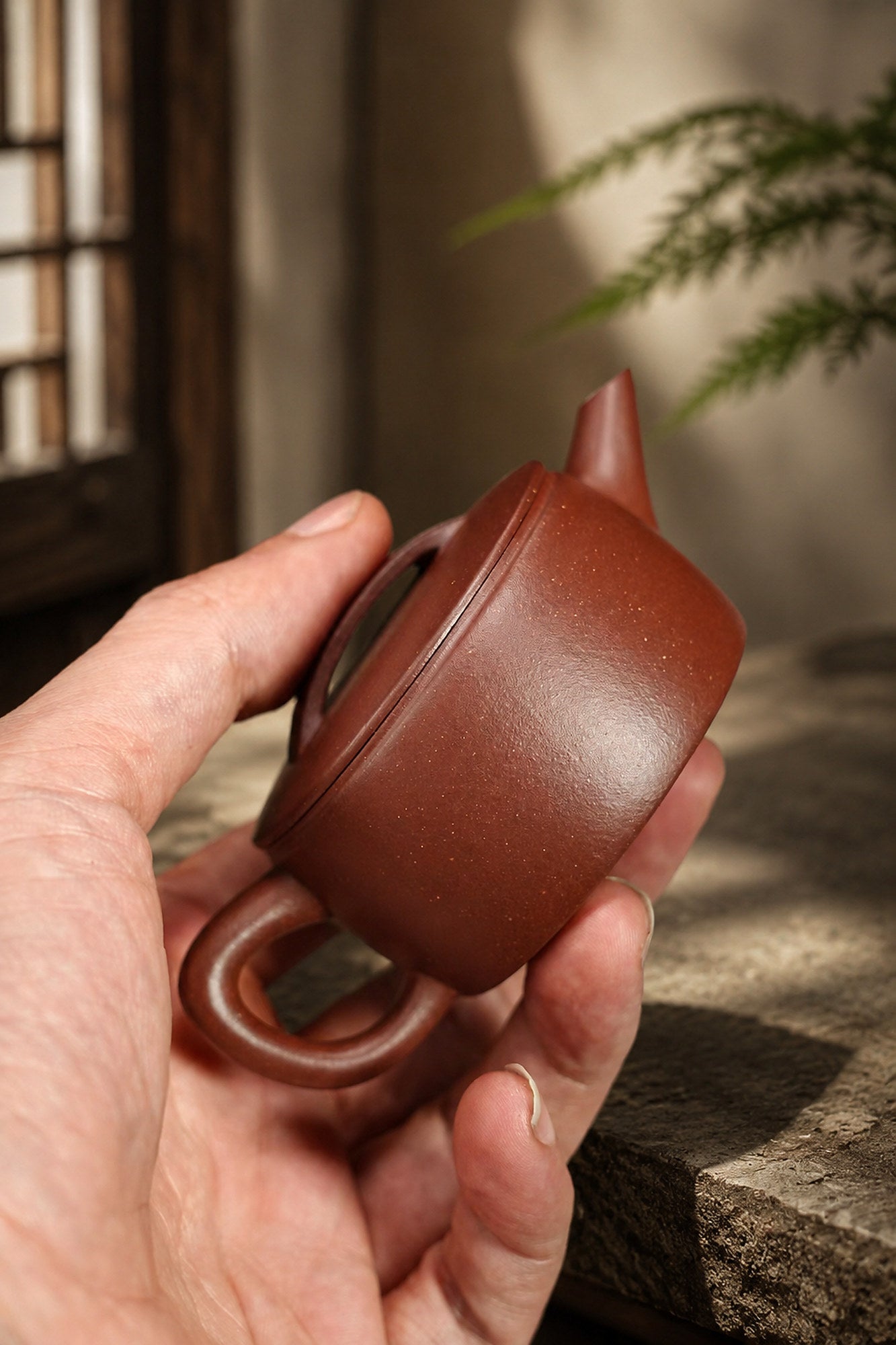 Product view 1 of 70ml Hanwa zisha teapot in Dicaoqing Zini Clay, No. 377