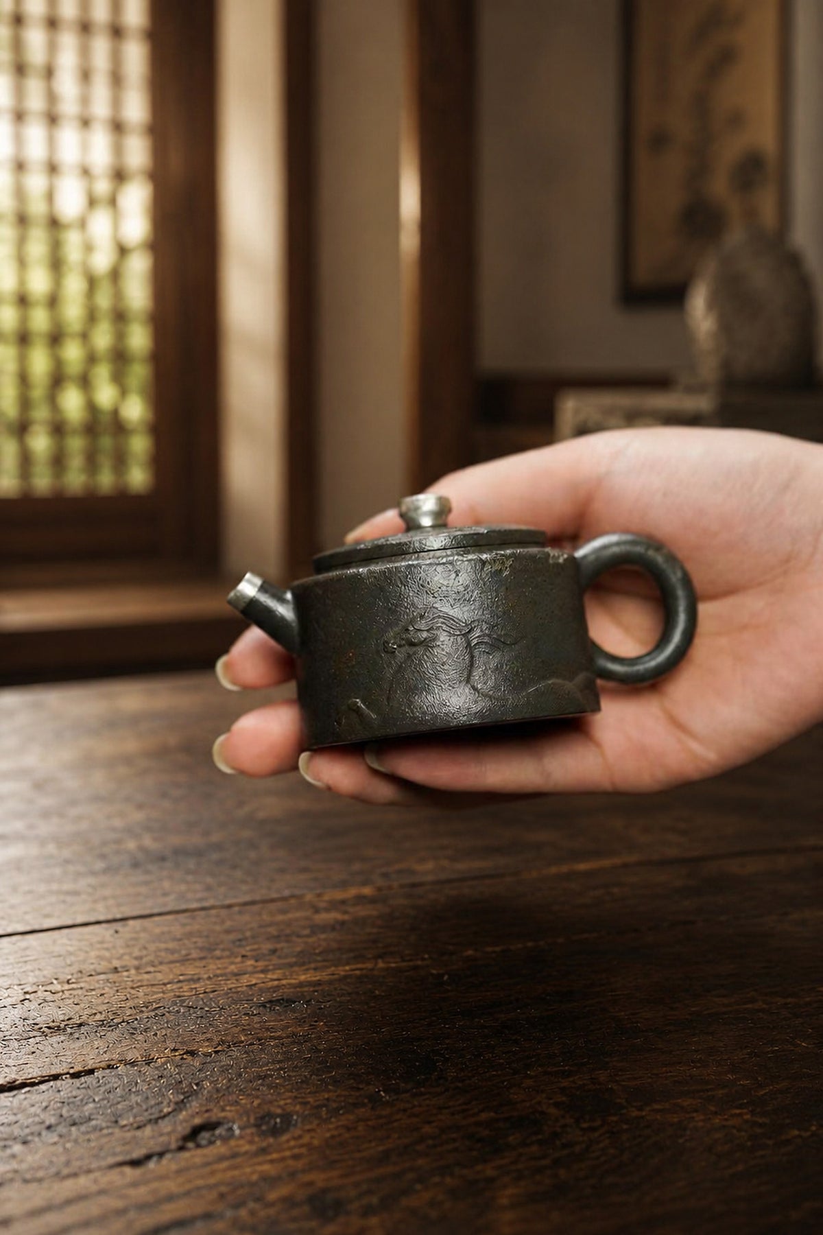 Product view 9 of 80ml Hanwa zisha teapot in Duanni Clay, No. 271