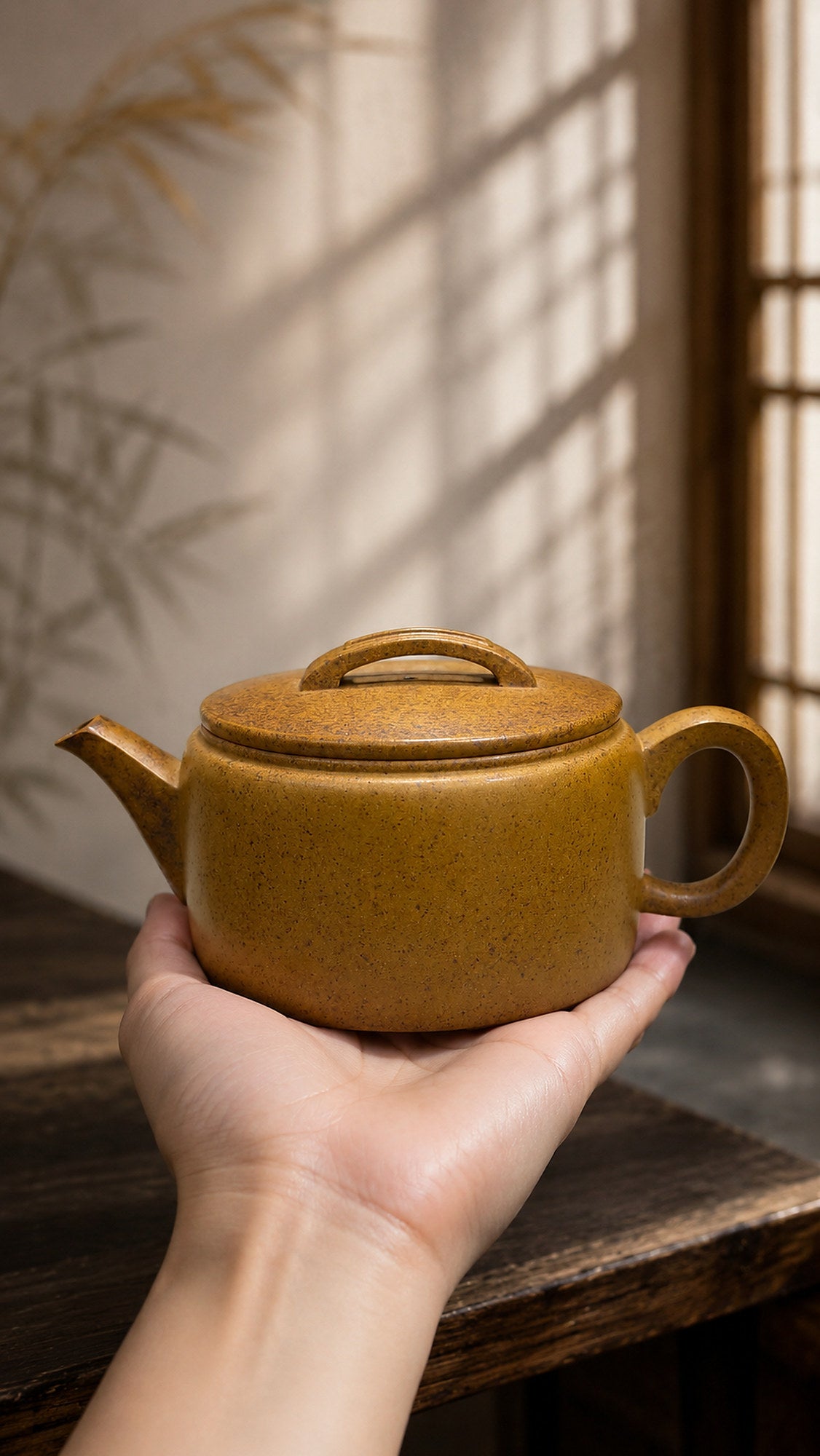Product view 2 of 190ml Hanwa zisha teapot in Golden Duanni Clay, No. 179