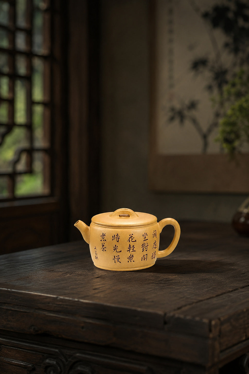 Product view 6 of 130ml Hanwa zisha teapot in Golden Duanni Clay, No. 447
