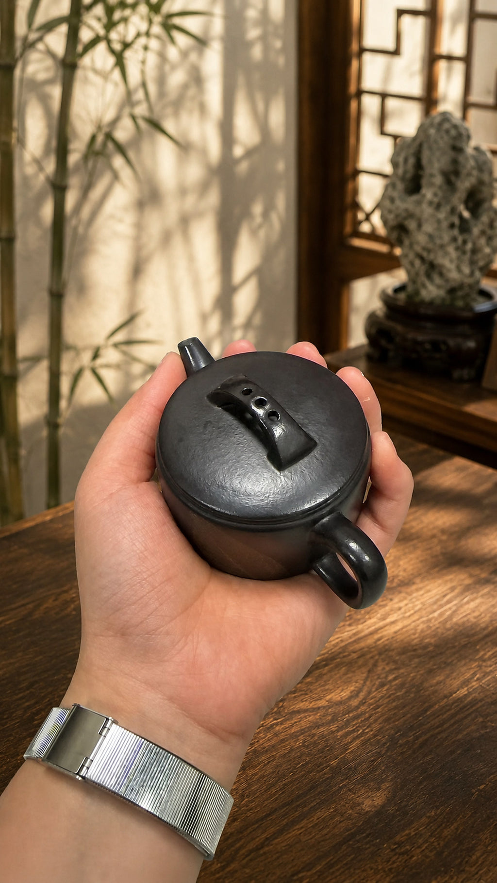 Product view 2 of 90ml Hanwa zisha teapot in Guwuni Clay, No. 046
