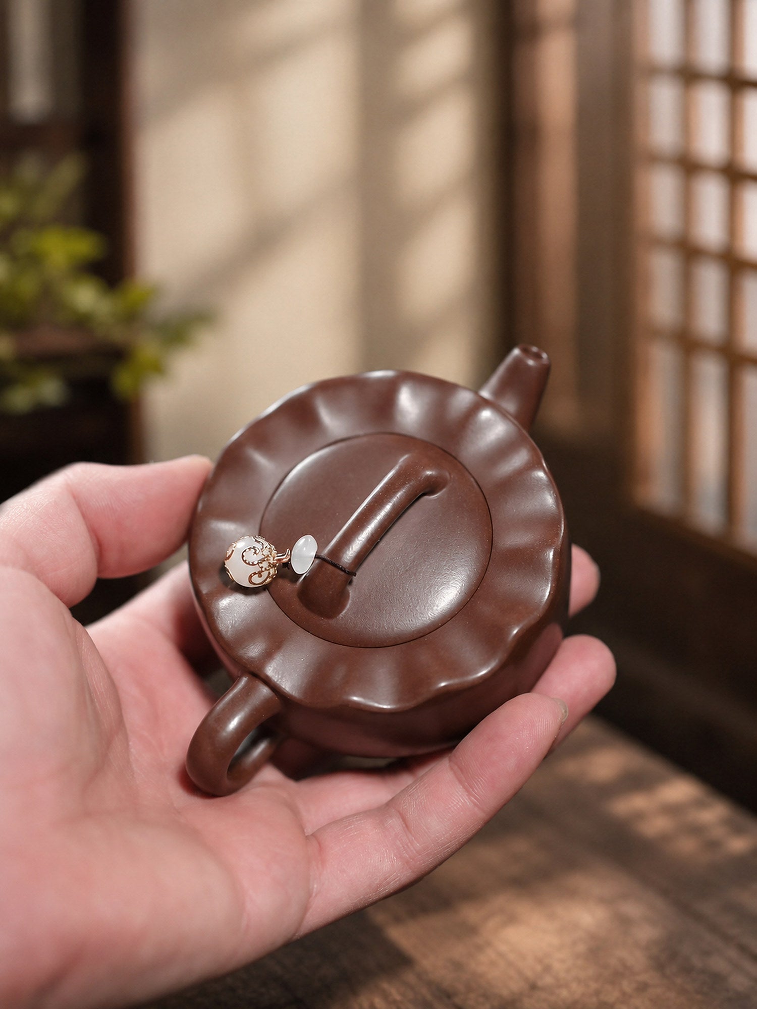 Product view 4 of 90ml Hanwa zisha teapot in Zini Clay, No. 309