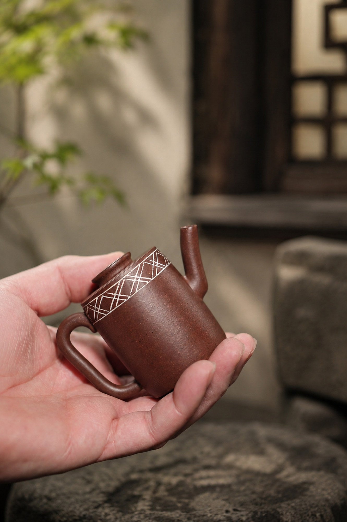 Product view 4 of 60ml Ji Zhi zisha teapot in Zini Clay, No. 323