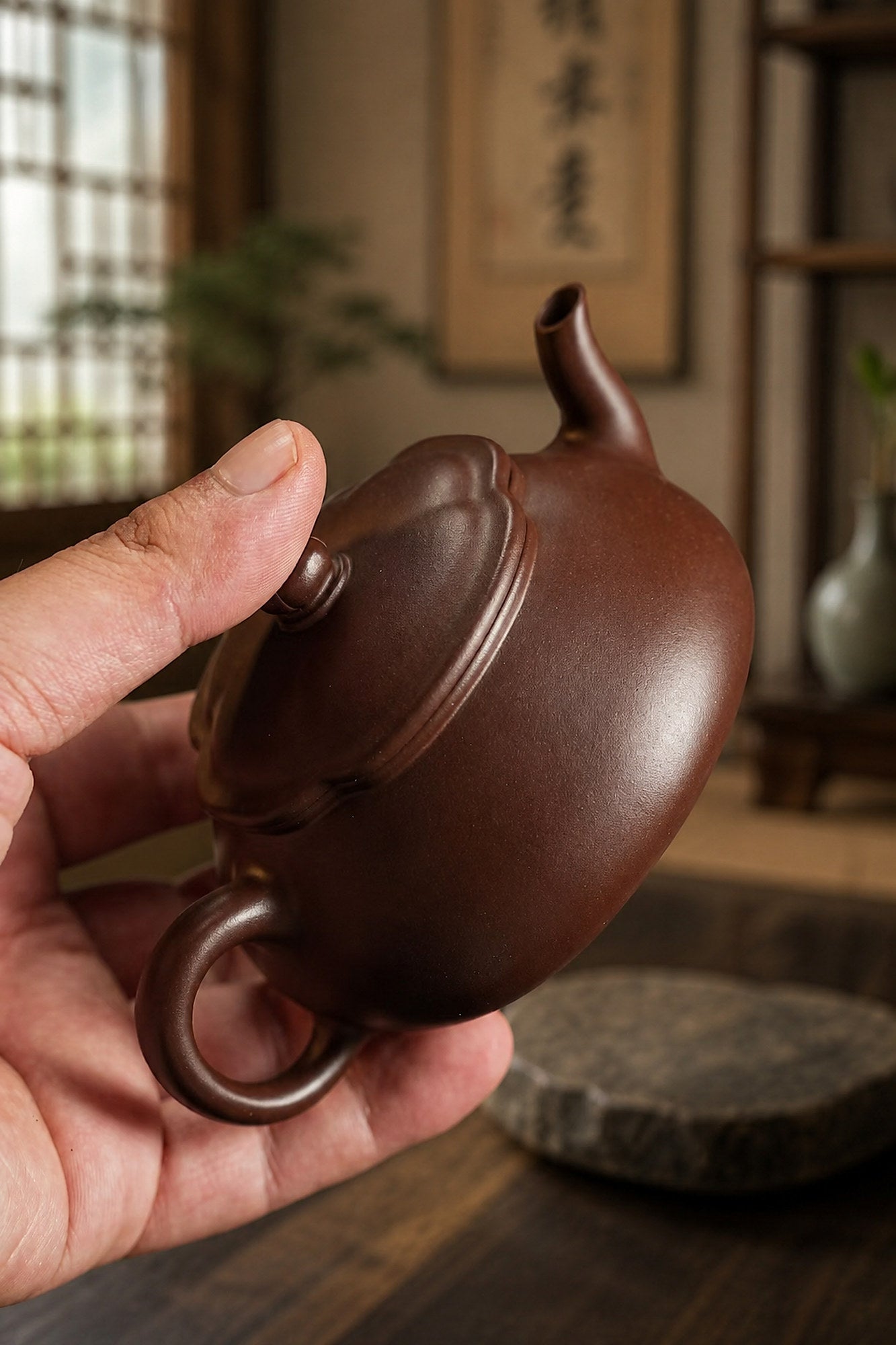 Product view 2 of 130ml Jin Wen Hai Tang zisha teapot in Aged Zini Clay, No. 249